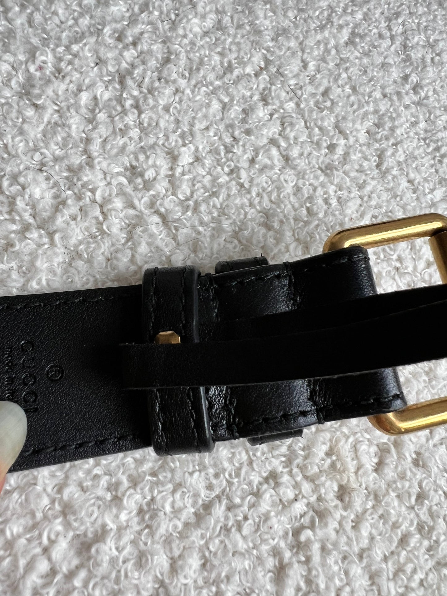 Gucci GG Black Velvet Marmont Belt Bag