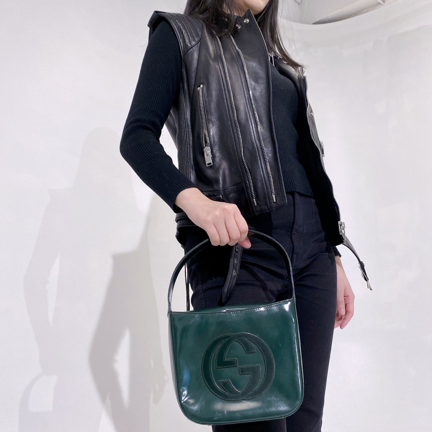 Gucci patent leather handbag TWS