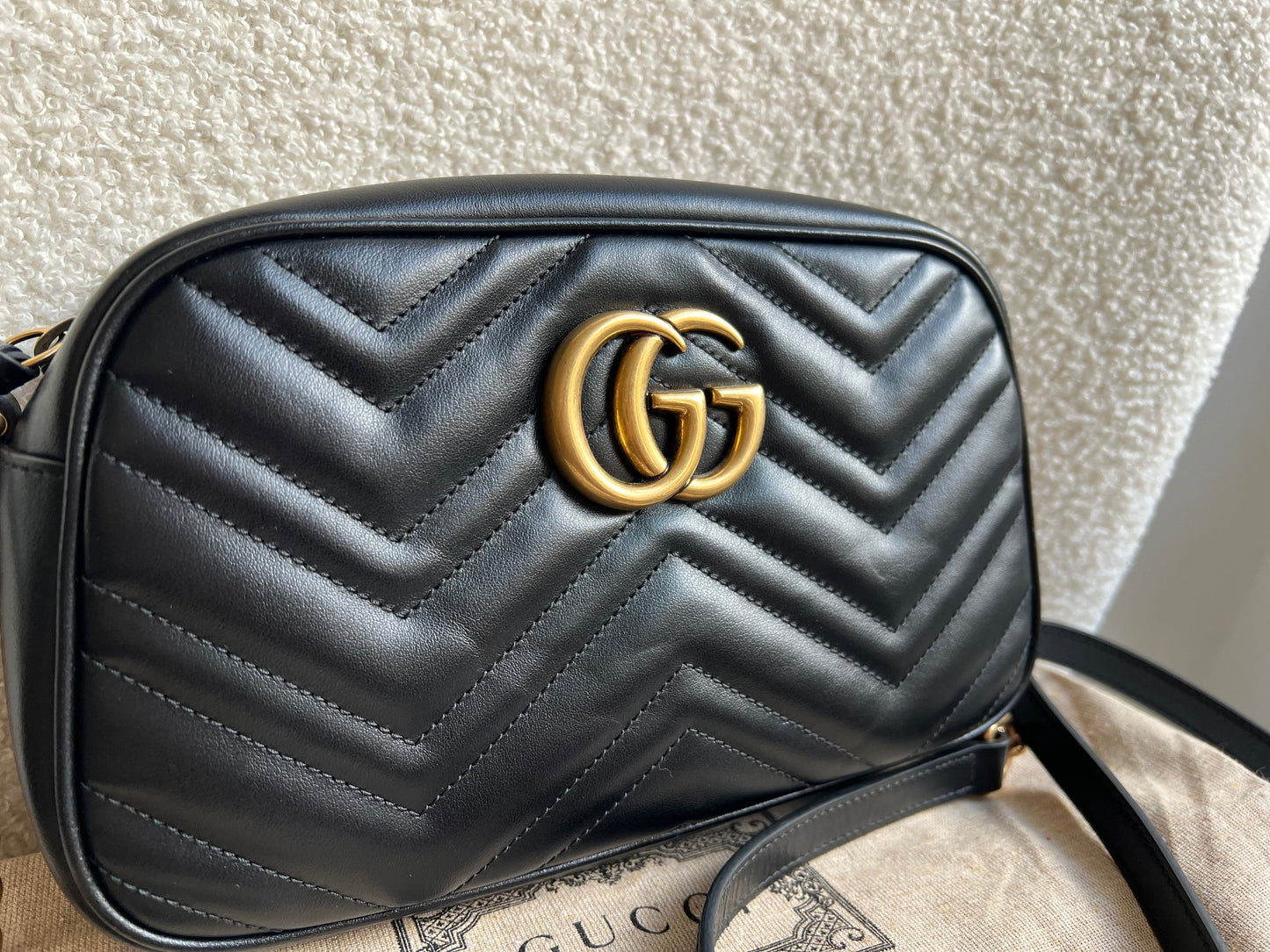 Gucci GG Black Marmont Small Shoulder Bag (RRP £1440)