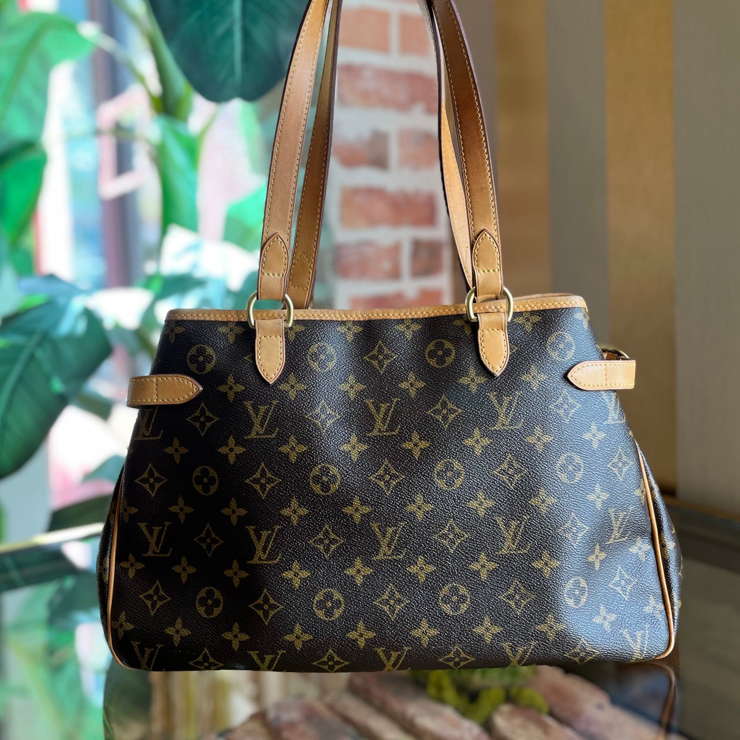 LOUIS VUITTON Batignolles Horizontal Brown Monogram Canvas Tote Bag