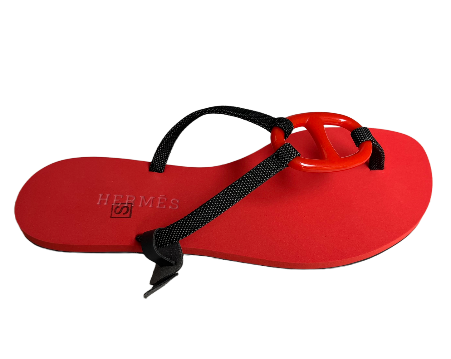 Hermes Kala Nera Sandals Rouge
