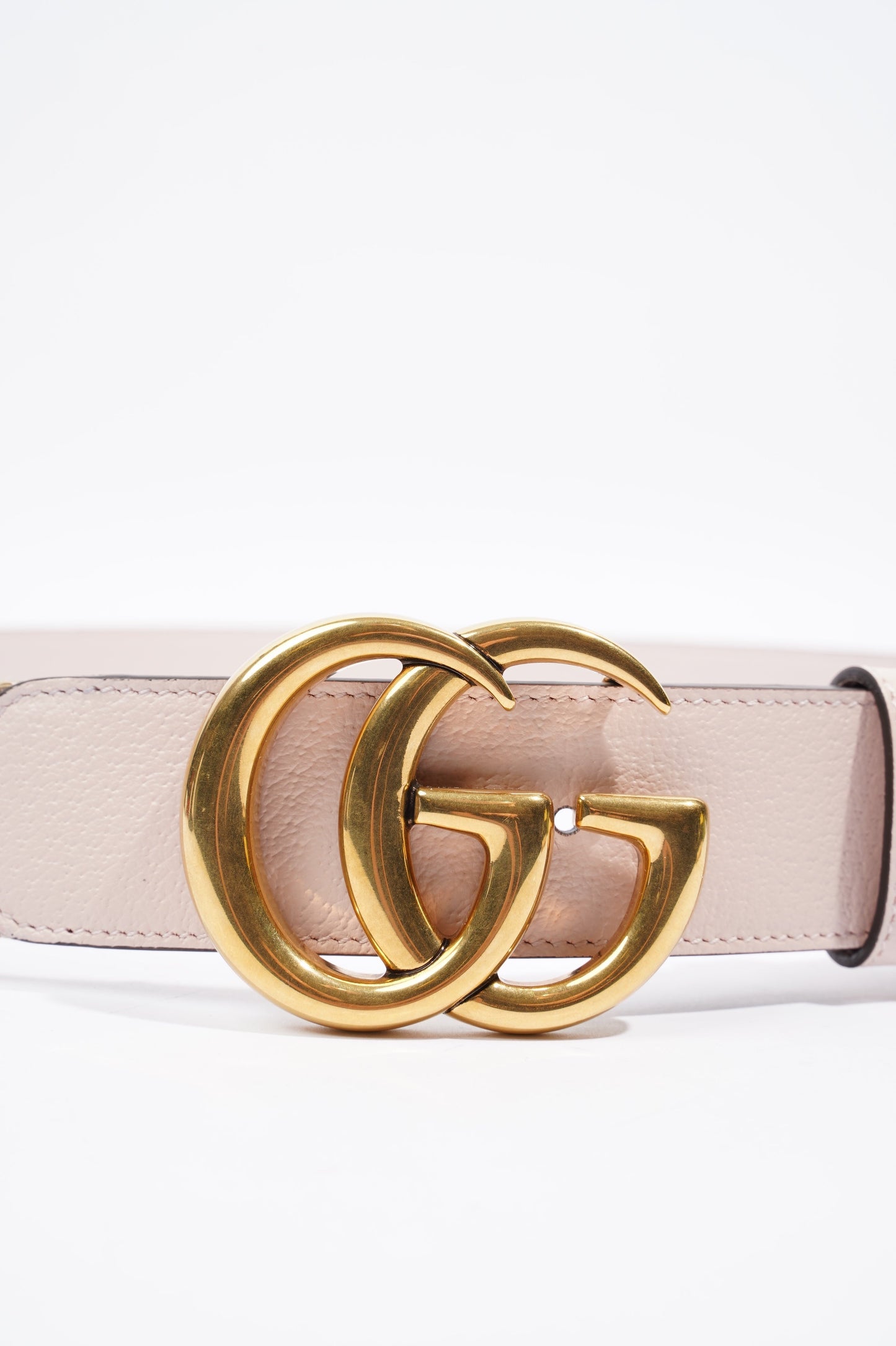 Gucci GG Marmont jumbo Belt Beige And Pink GG Supreme Leather 115cm 46"