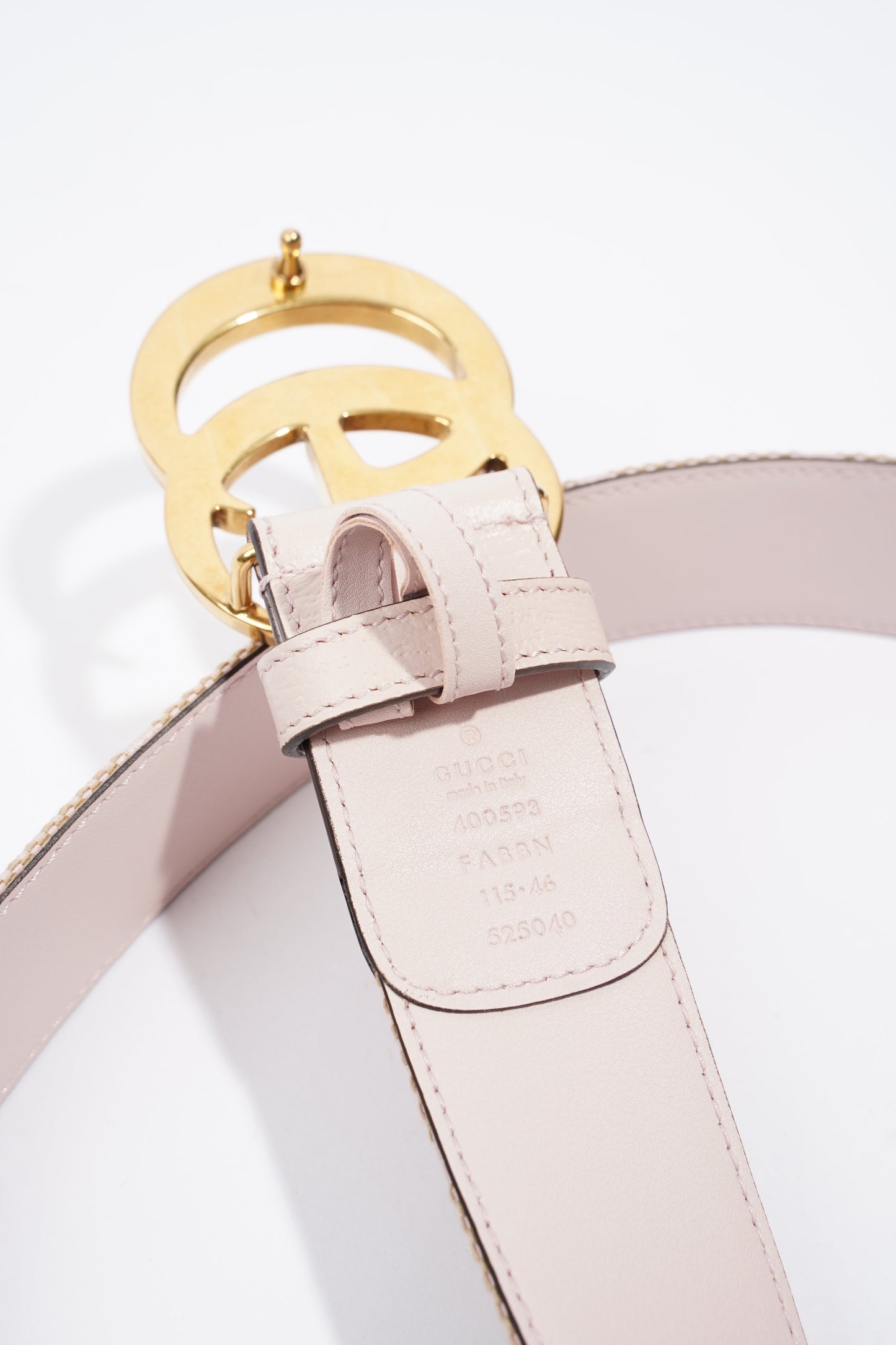 Gucci GG Marmont jumbo Belt Beige And Pink GG Supreme Leather 115cm 46"