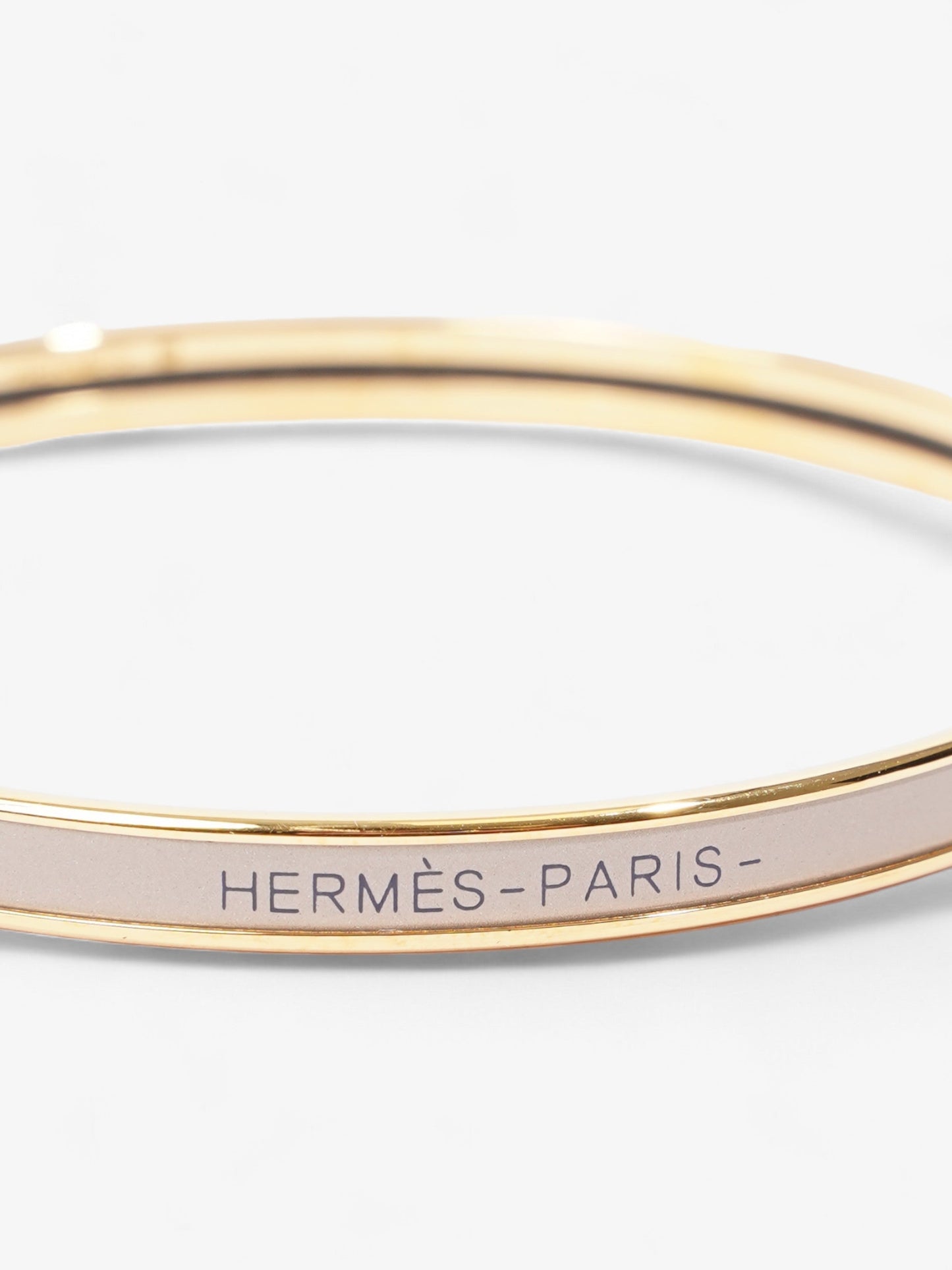 Hermes Uni Bangle Cream Gold Plated 70