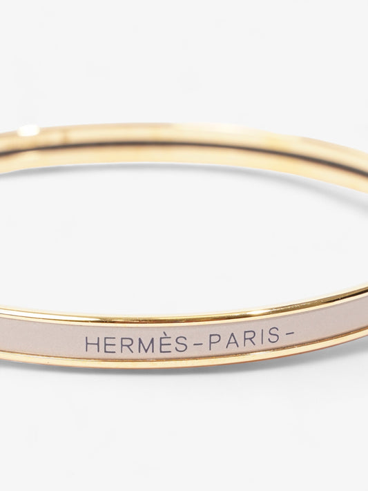 Hermes Uni Bangle Cream Gold Plated 70