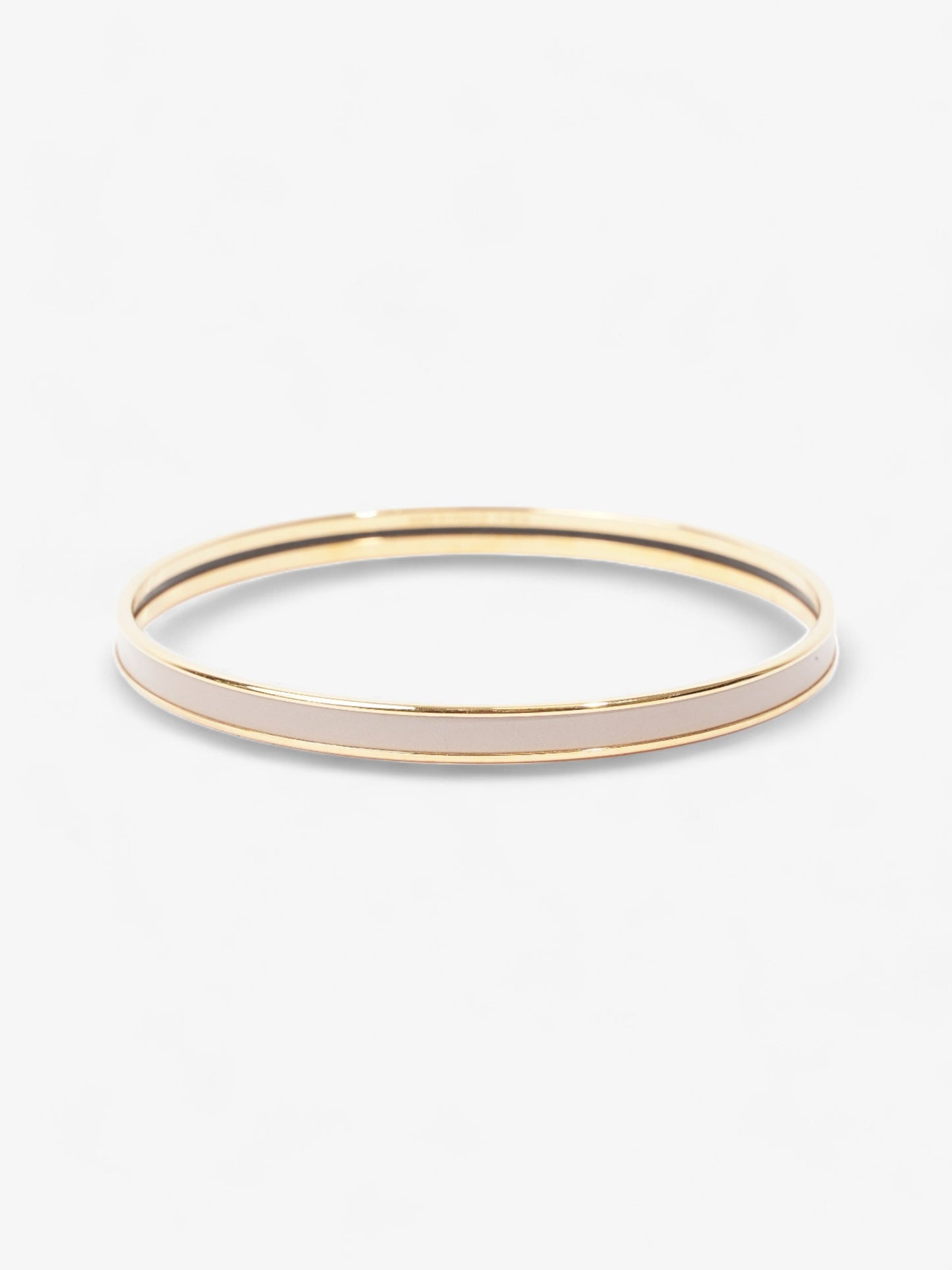 Hermes Uni Bangle Cream Gold Plated 70