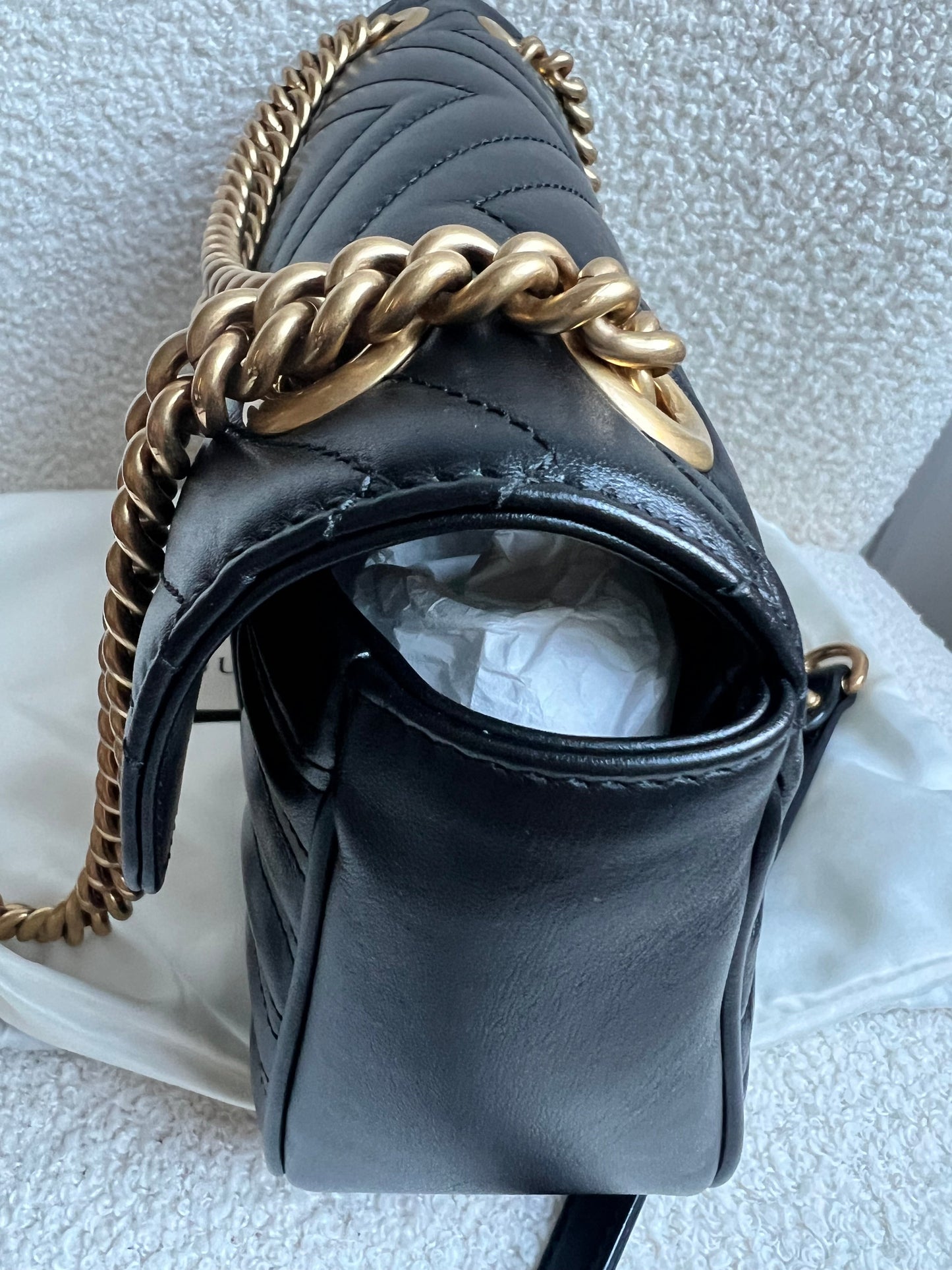 Gucci GG Black Marmont Small Shoulder Bag (RRP £2070)