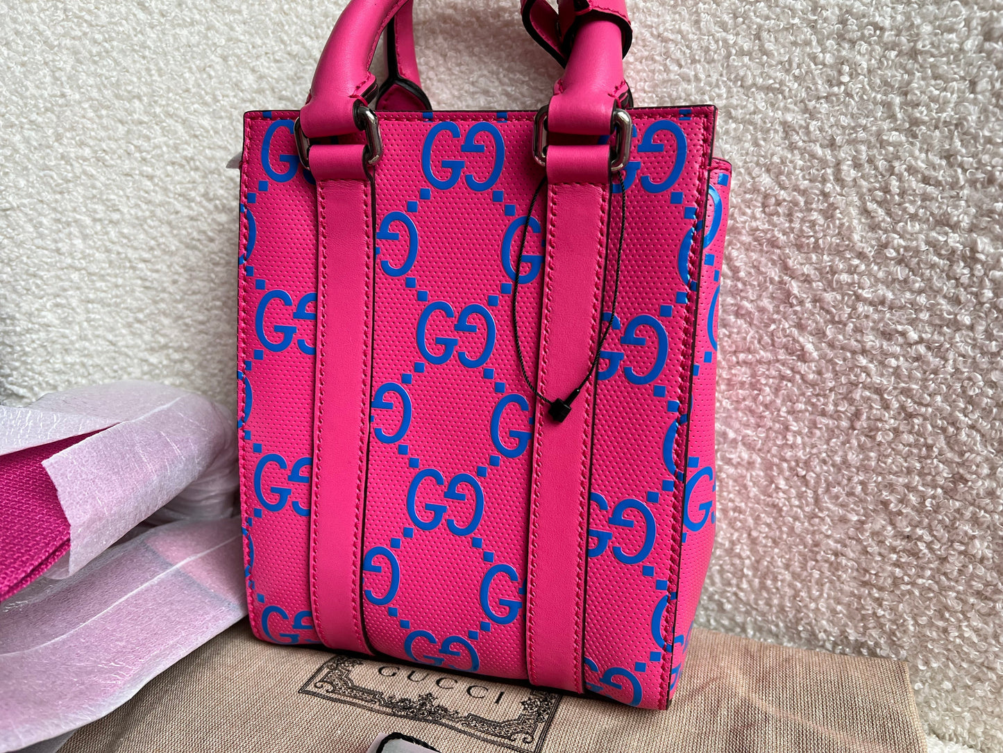 Gucci Pink Mini GG Tote Bag