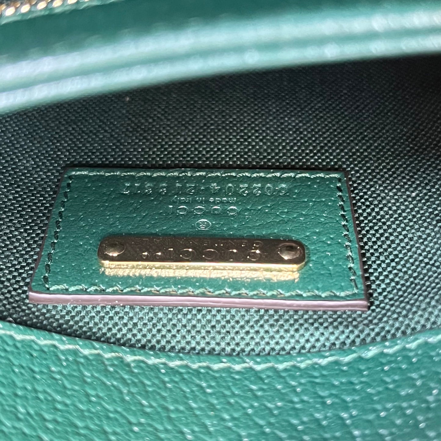 GUCCI 1955 Horsebit Small Green Ivory 100th Anniversary Cotton GG Floral Monogram Canvas Crossbody Bag