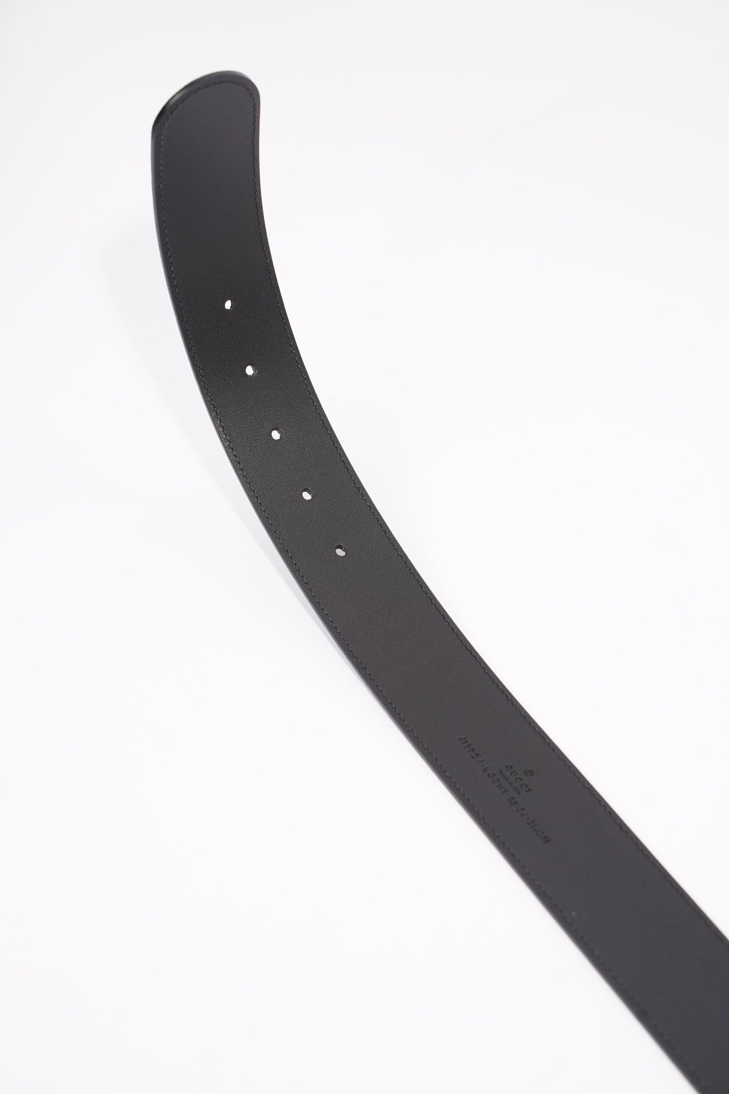 Gucci GG Supreme Belt With G Buckle Black / Grey Canvas 85cm 34'