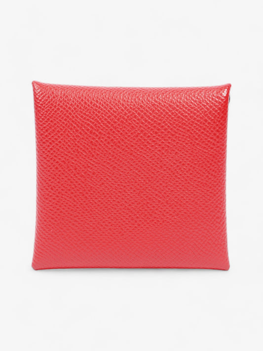 Hermes Bastia Change Purse Red Calfskin Leather