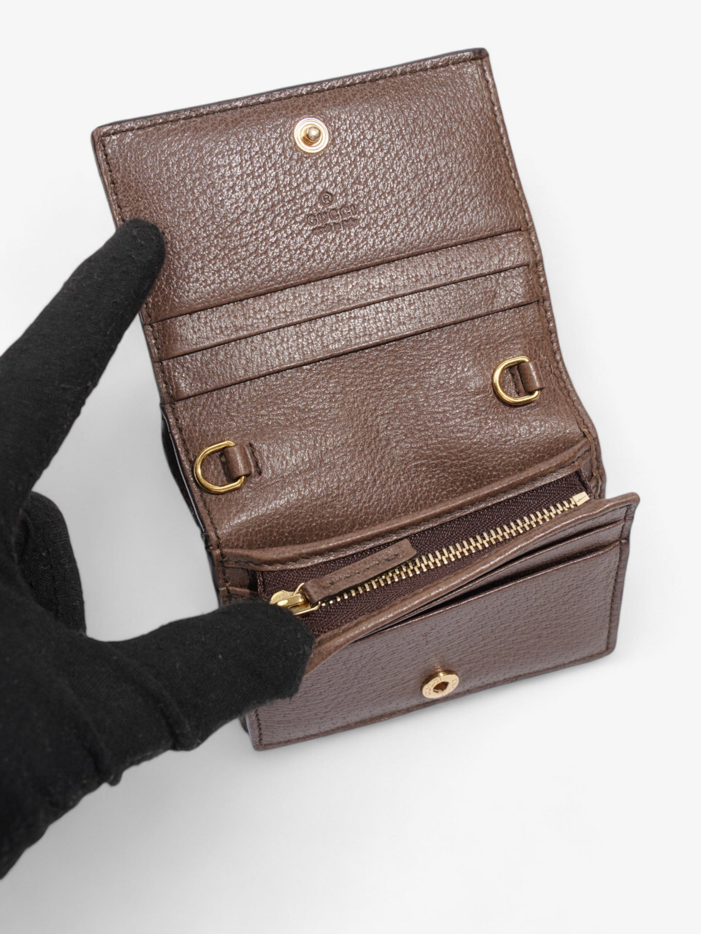 Gucci GG Ophidia Wallet GG Supreme / Brown / Gold Canvas