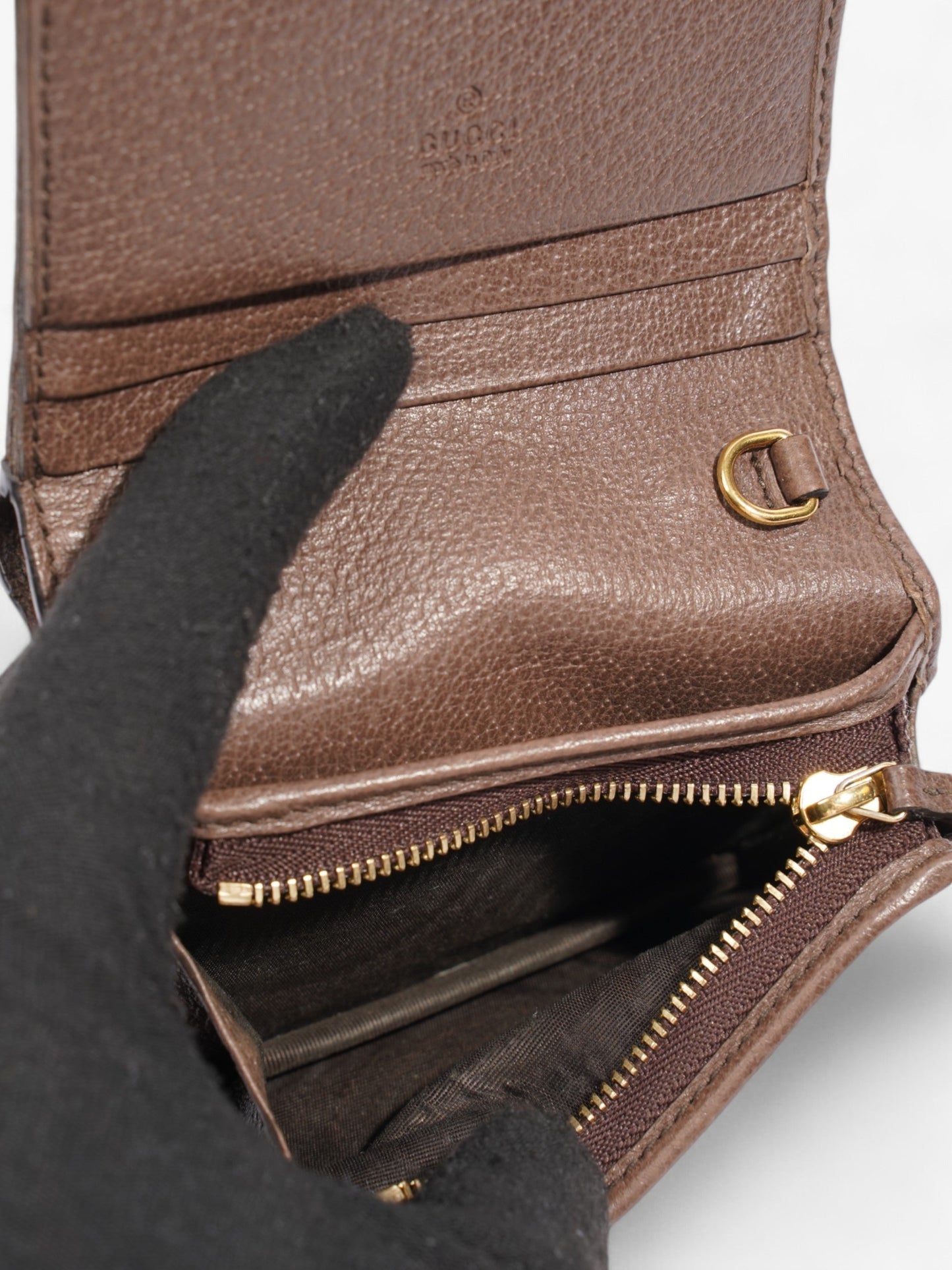 Gucci GG Ophidia Wallet GG Supreme / Brown / Gold Canvas