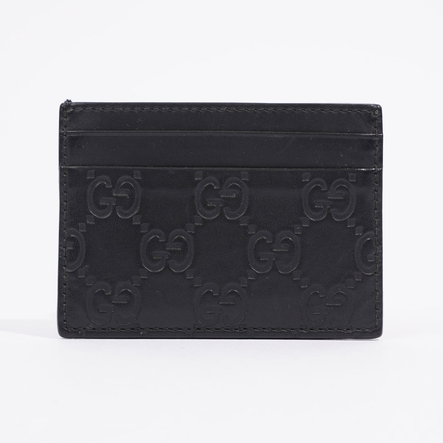 Gucci Microguccissima Card Case Black Leather