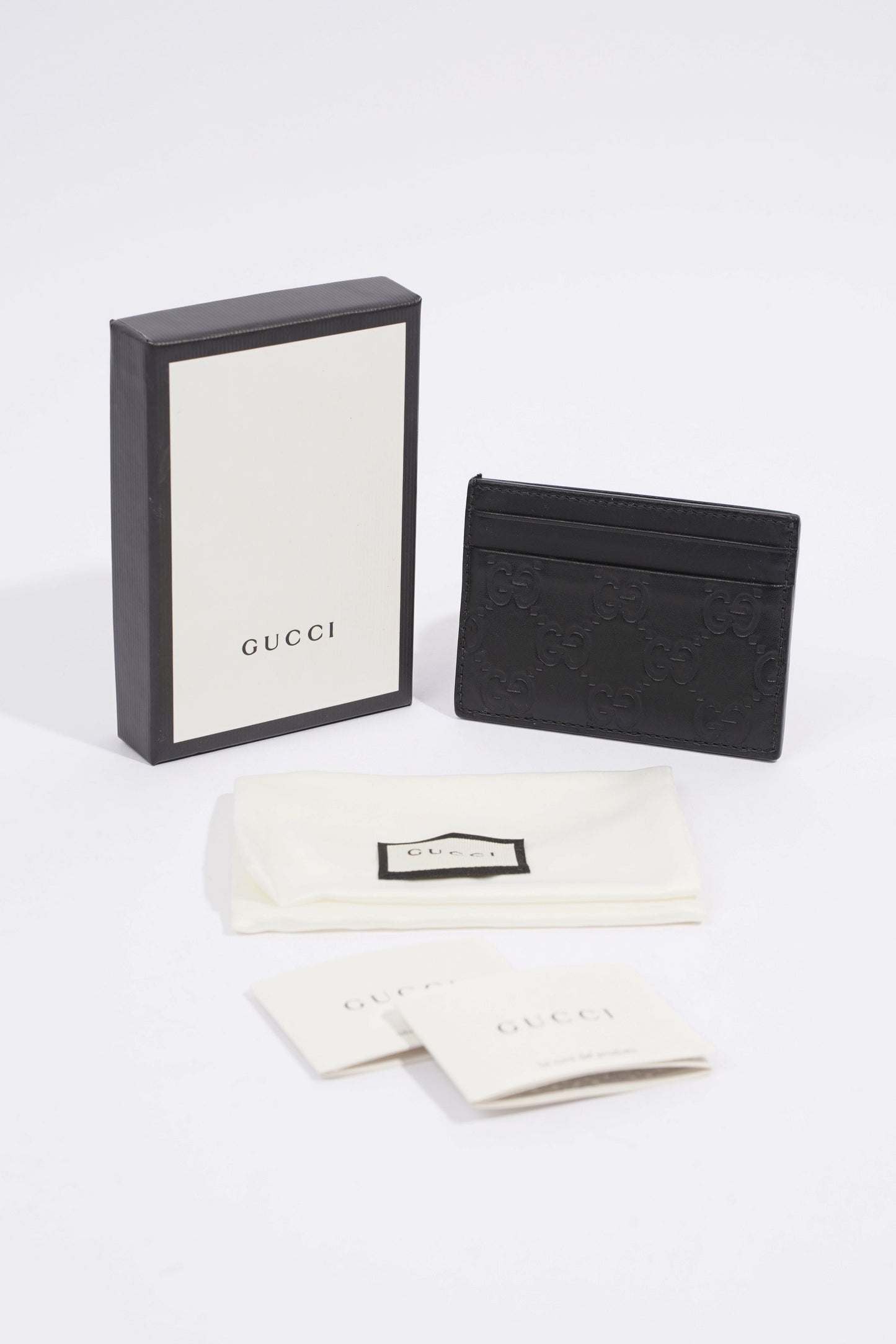 Gucci Microguccissima Card Case Black Leather