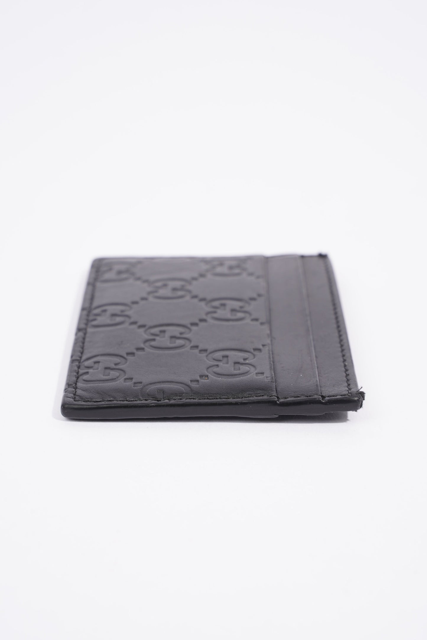 Gucci Microguccissima Card Case Black Leather