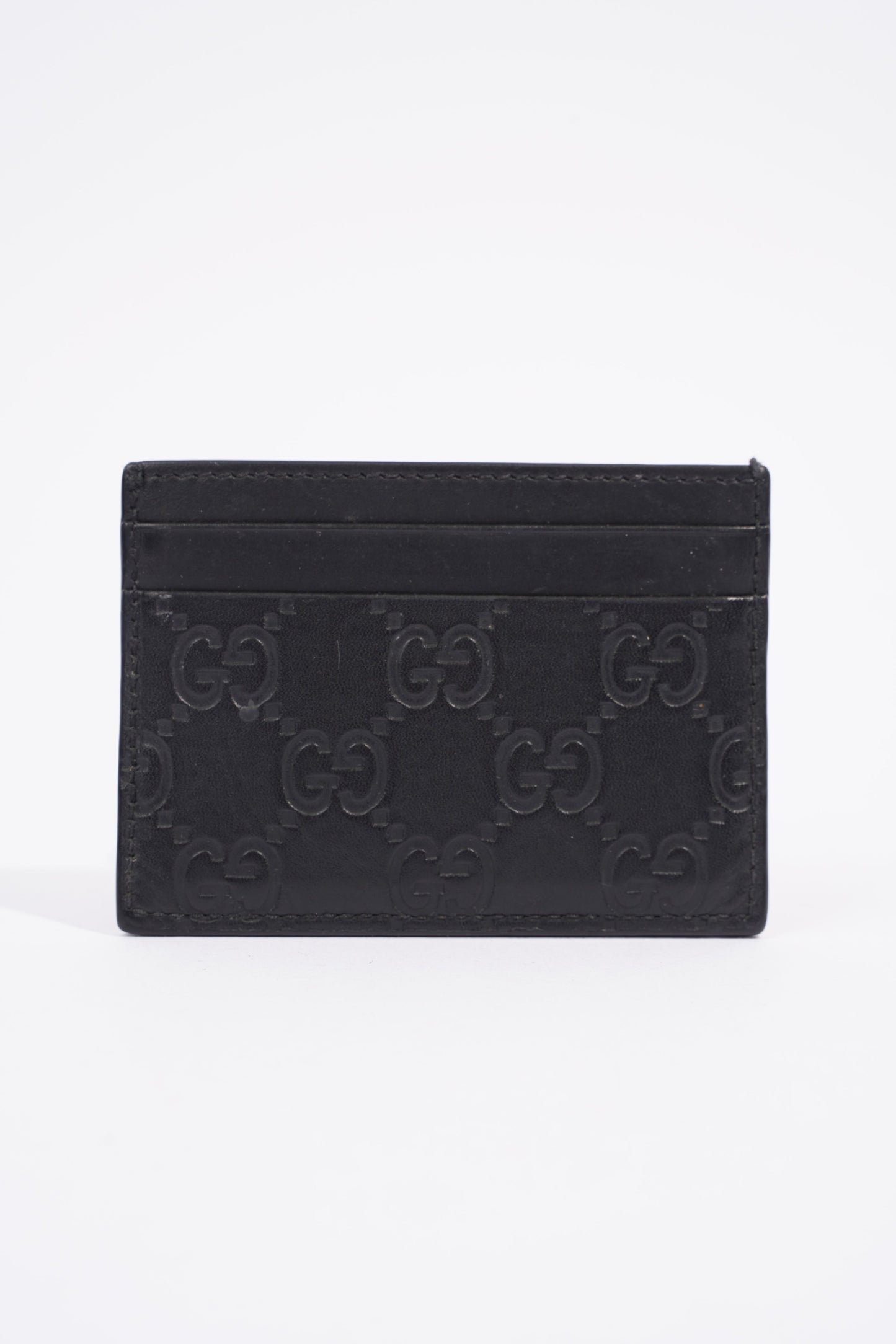 Gucci Microguccissima Card Case Black Leather