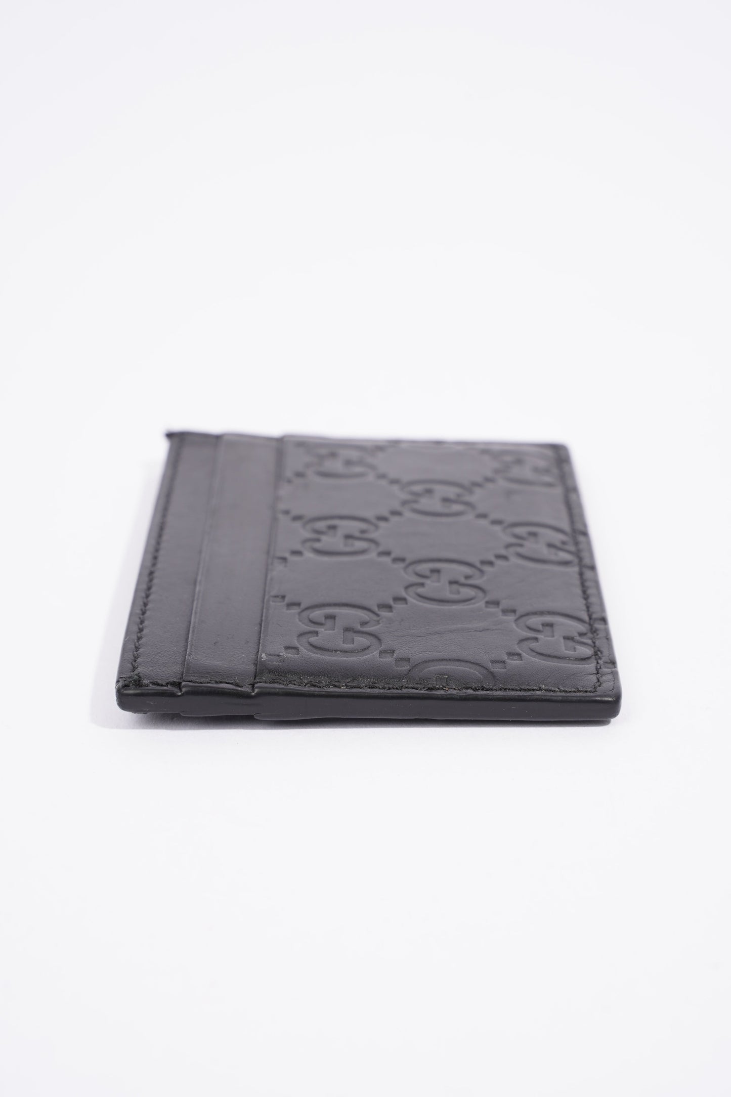 Gucci Microguccissima Card Case Black Leather