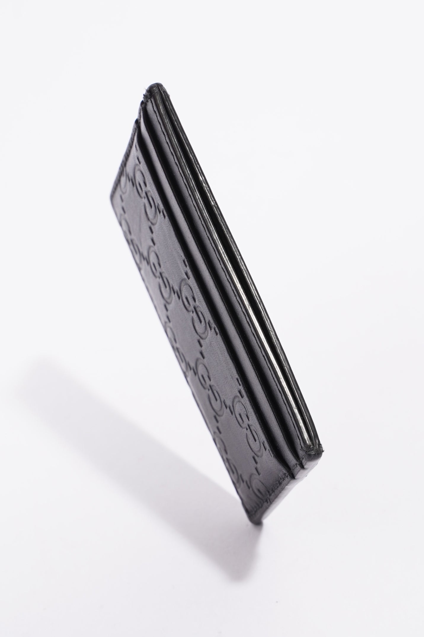 Gucci Microguccissima Card Case Black Leather