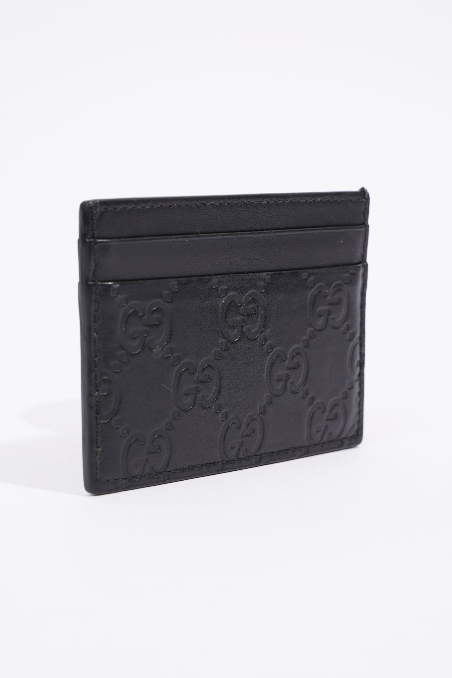 Gucci Microguccissima Card Case Black Leather