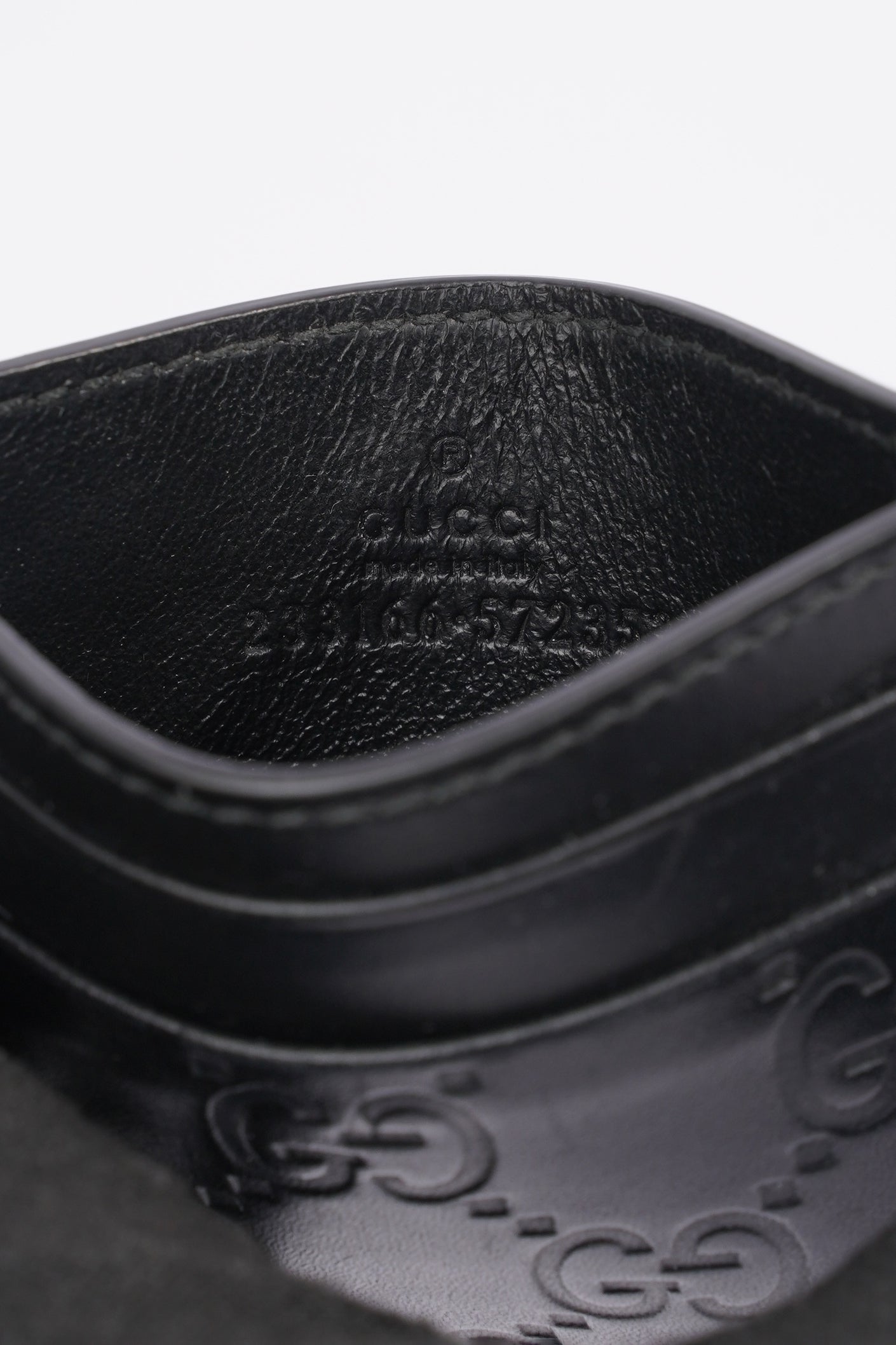 Gucci Microguccissima Card Case Black Leather
