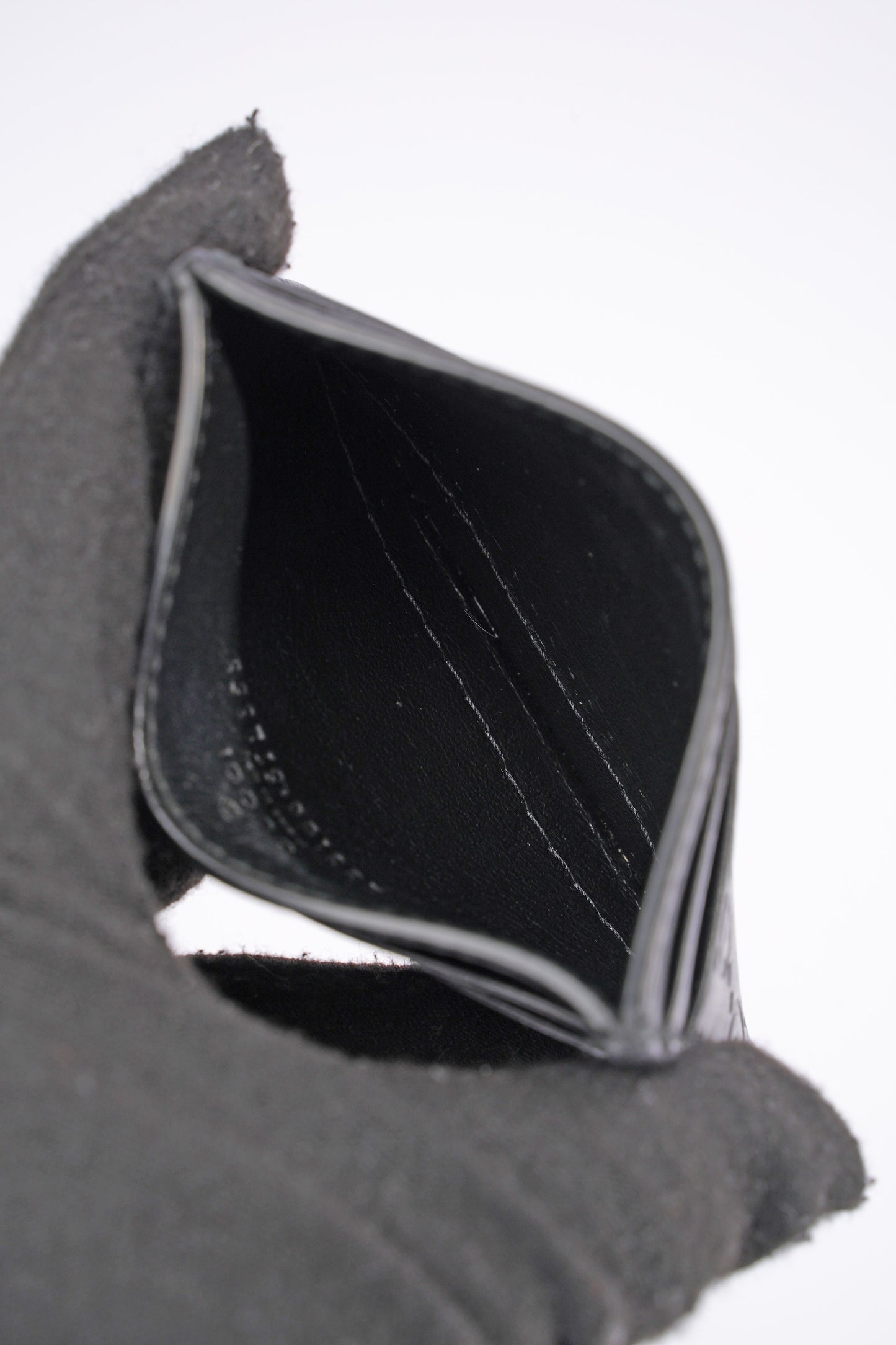 Gucci Microguccissima Card Case Black Leather