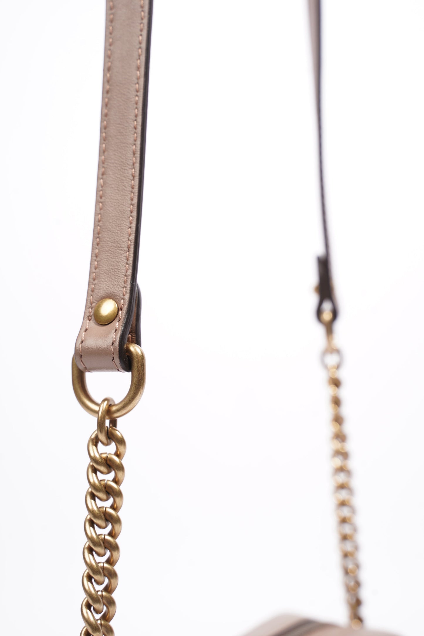 Gucci GG Marmont Dusty Pink Matelasse Leather Mini
