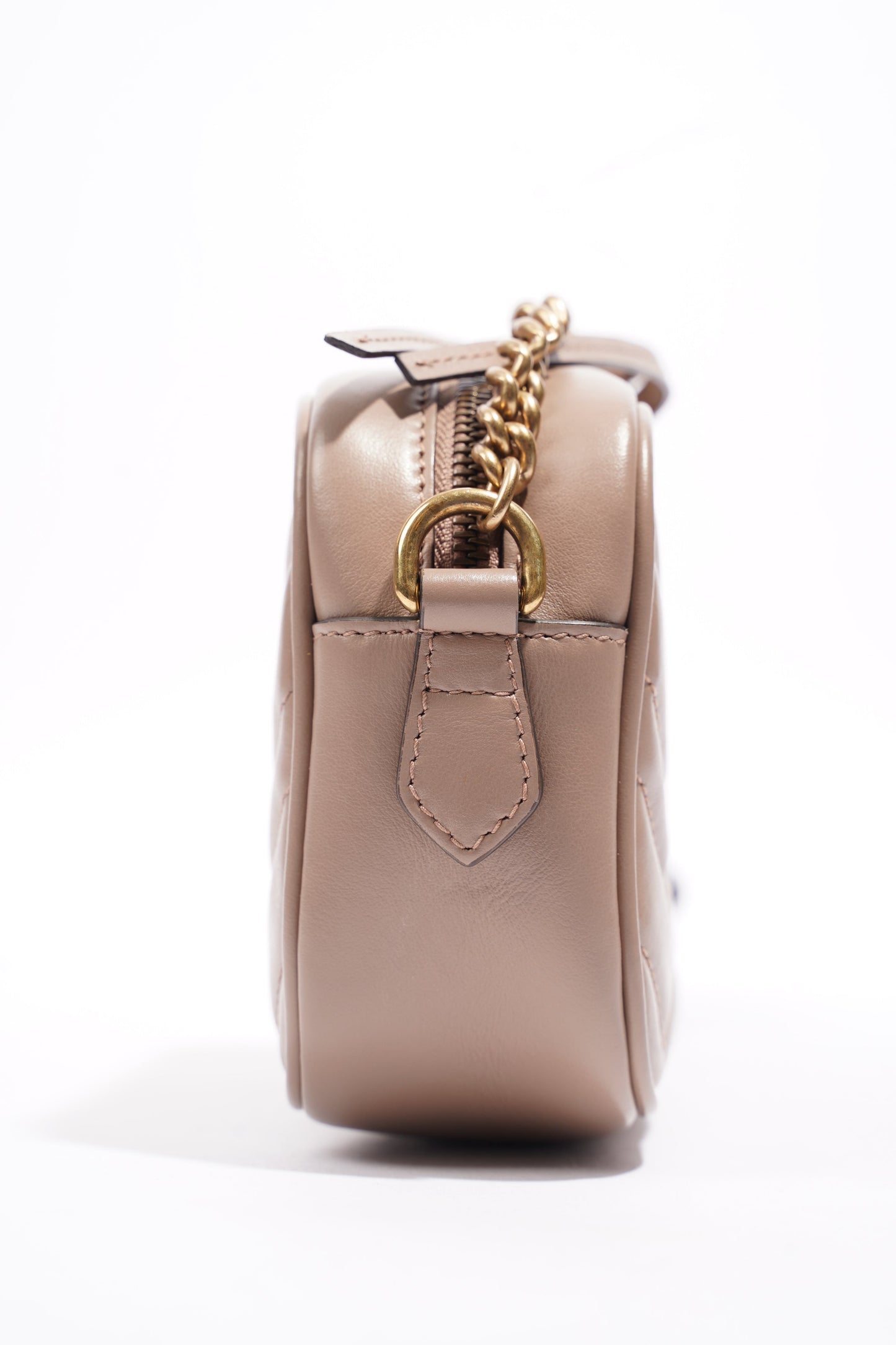 Gucci GG Marmont Dusty Pink Matelasse Leather Mini