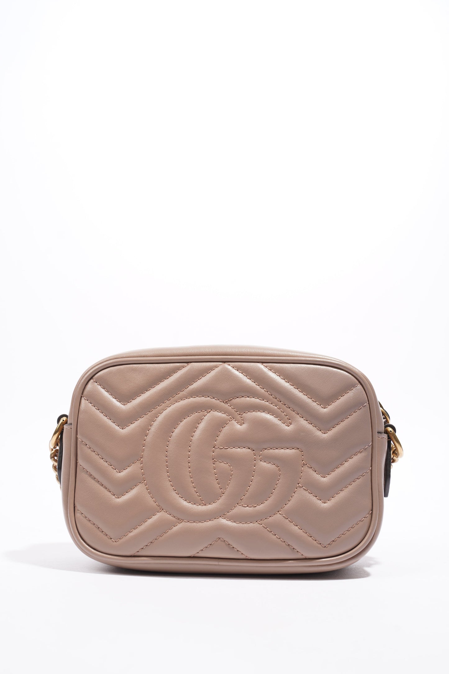 Gucci GG Marmont Dusty Pink Matelasse Leather Mini