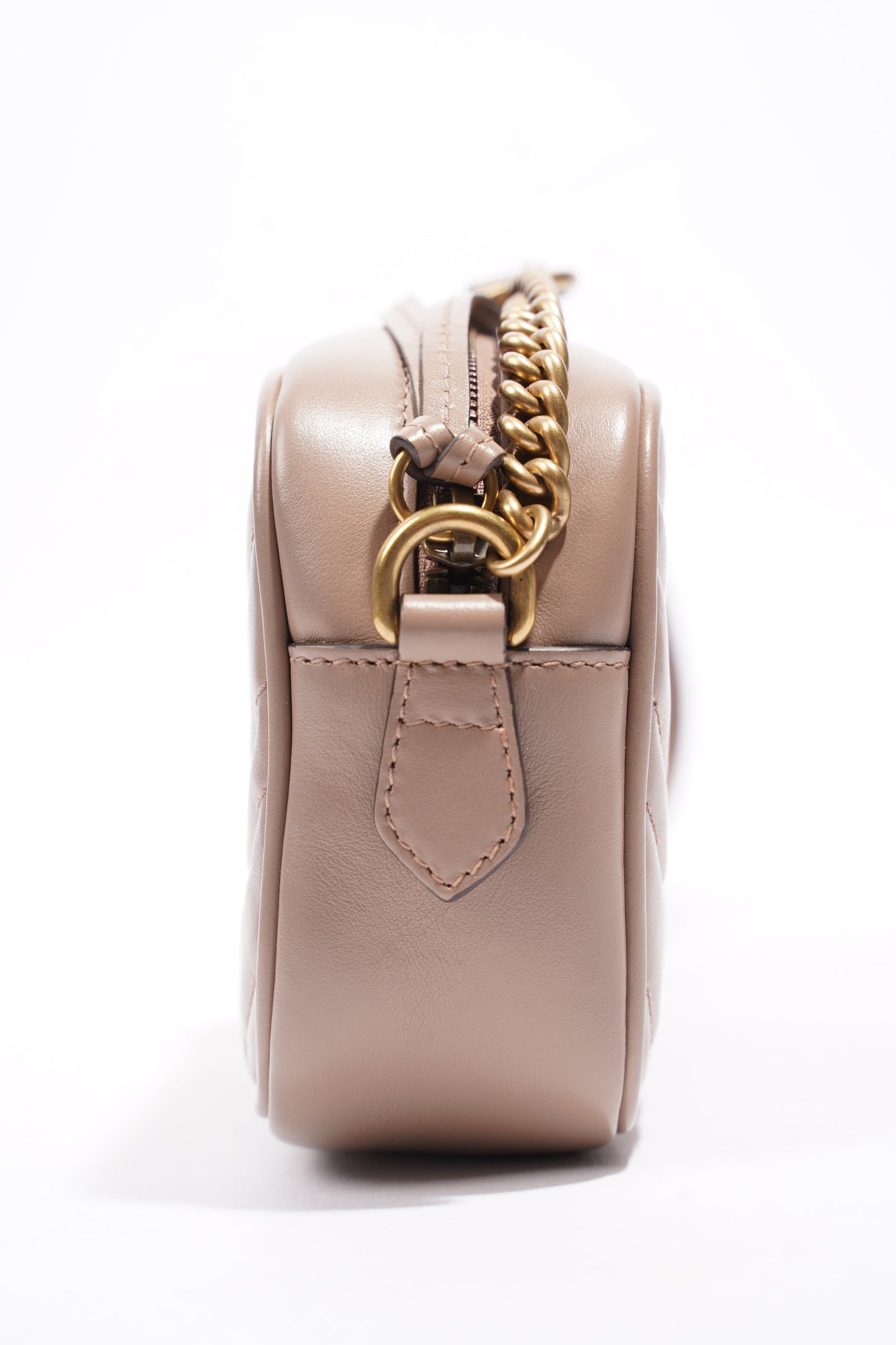 Gucci GG Marmont Dusty Pink Matelasse Leather Mini