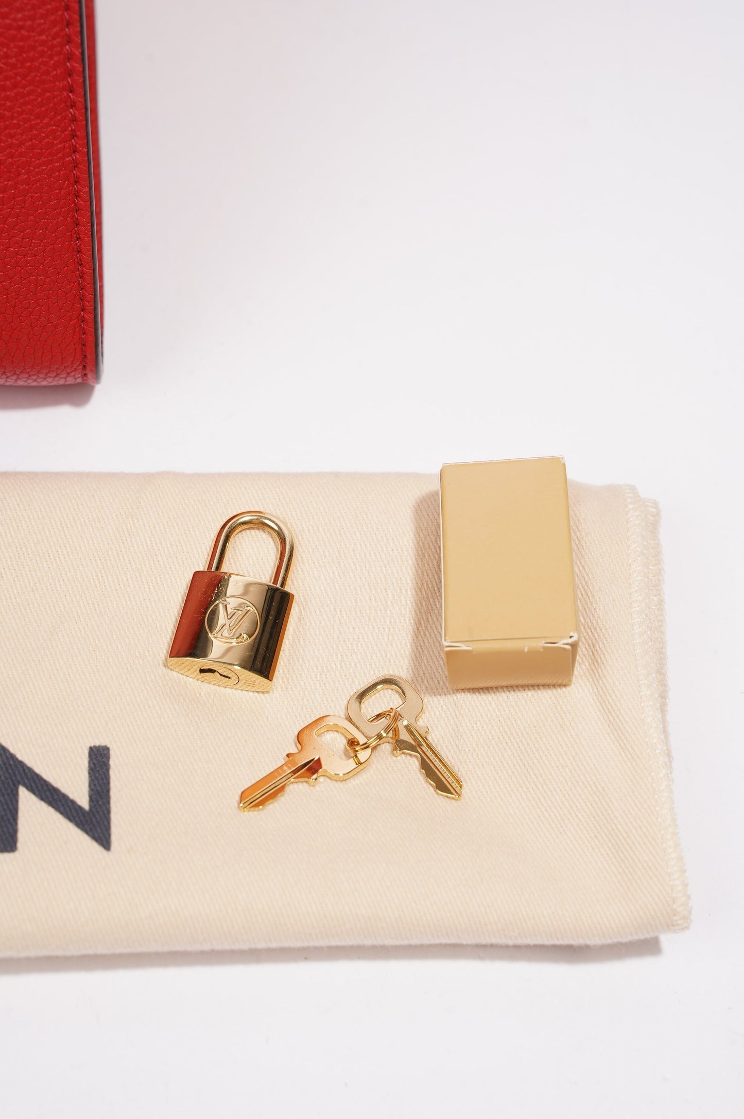 Louis Vuitton City Steamer Red / Black Leather PM