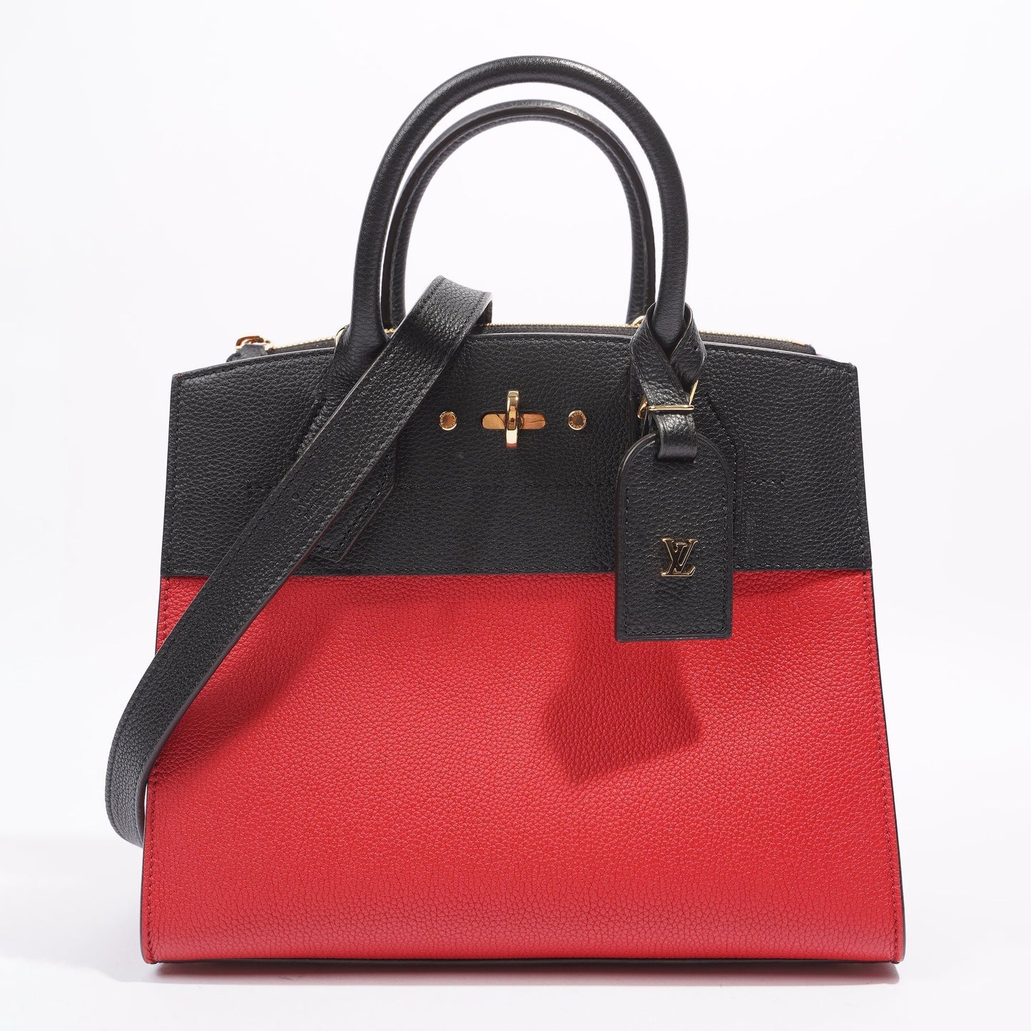 Louis Vuitton City Steamer Red / Black Leather PM