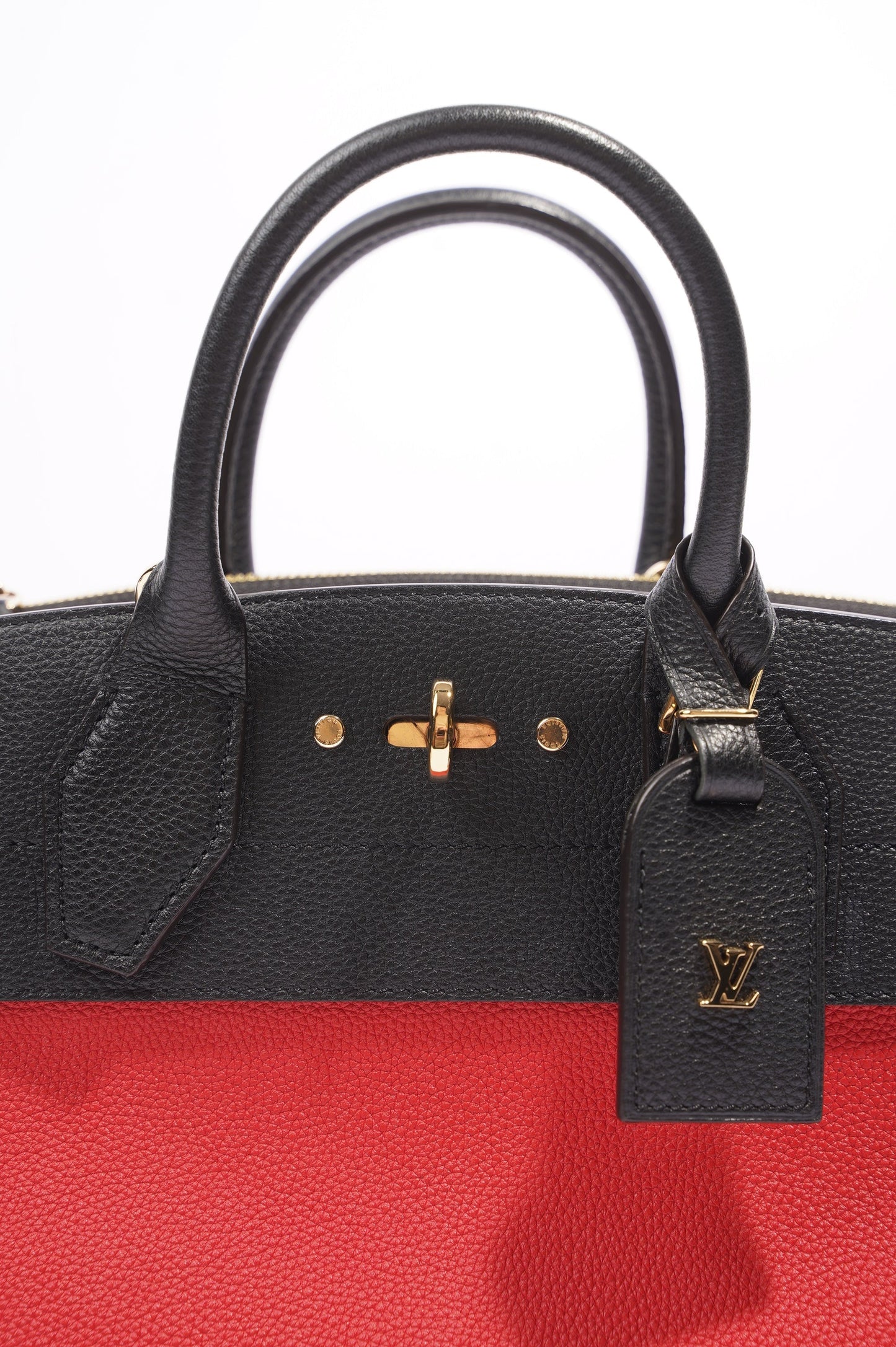 Louis Vuitton City Steamer Red / Black Leather PM