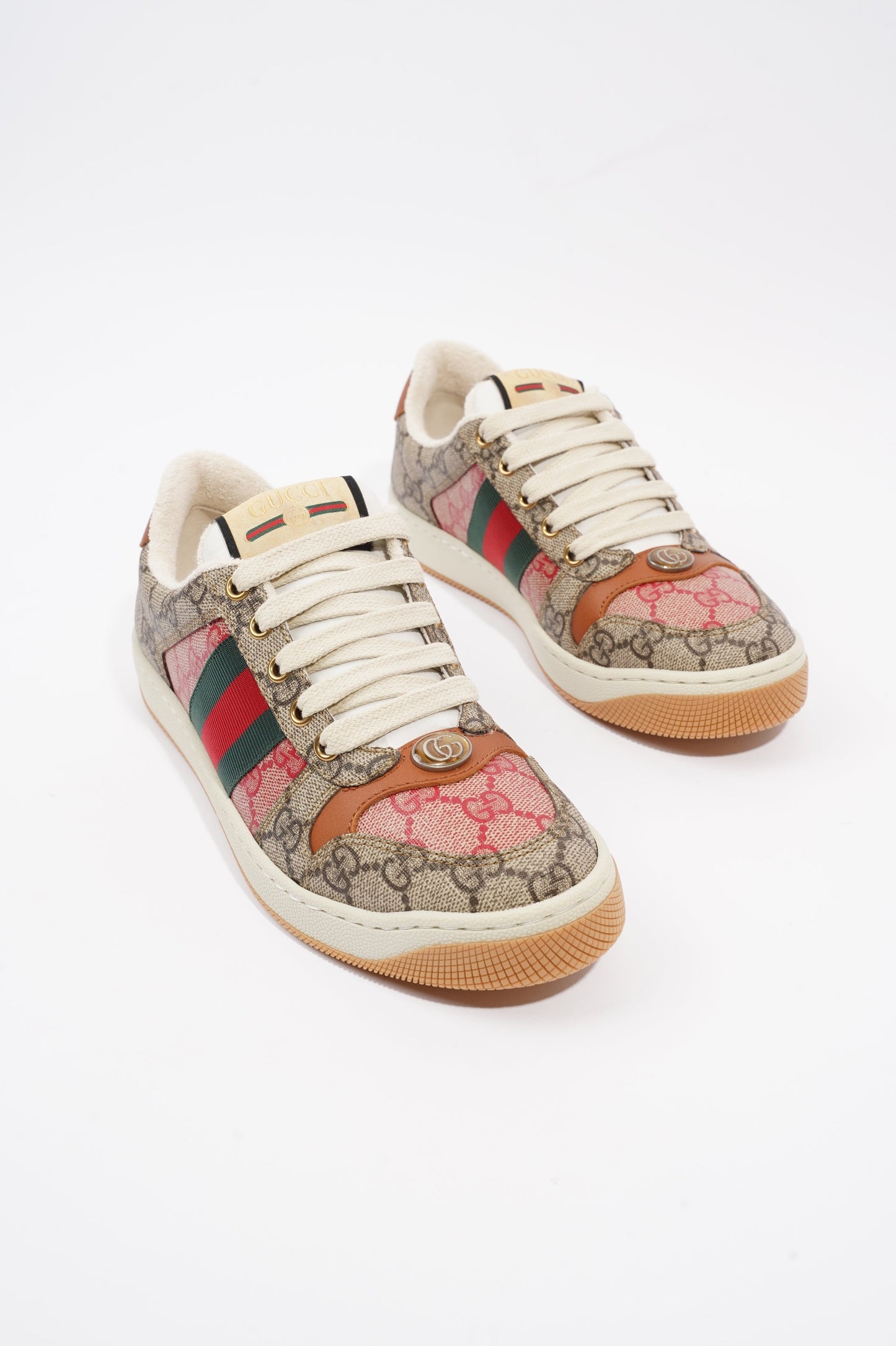 Gucci Screener Sneaker Supreme / Green / Red Canvas EU 36 UK 3