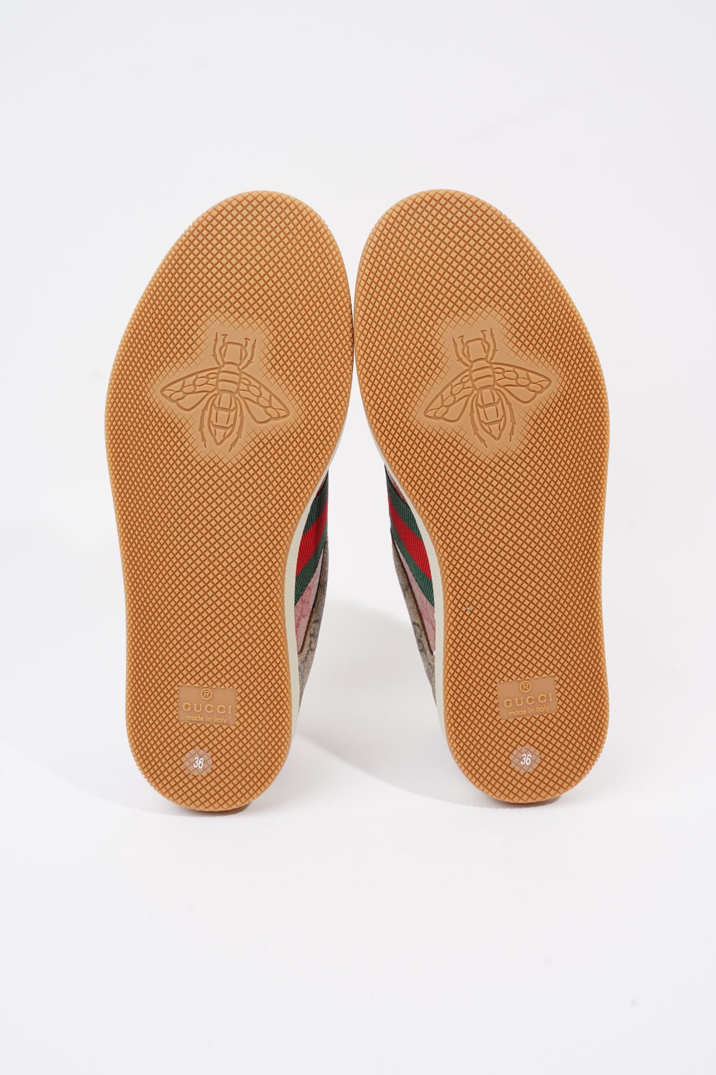 Gucci Screener Sneaker Supreme / Green / Red Canvas EU 36 UK 3