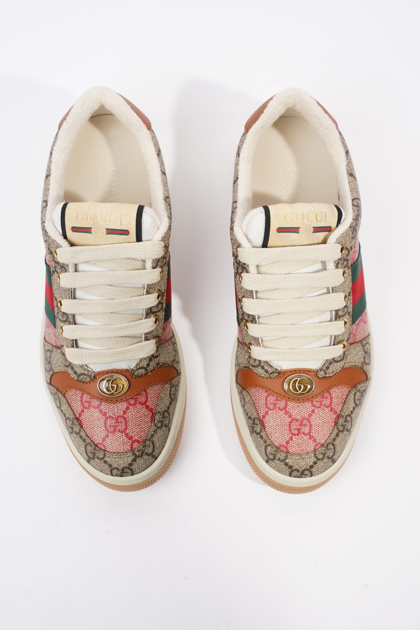 Gucci Screener Sneaker Supreme / Green / Red Canvas EU 36 UK 3