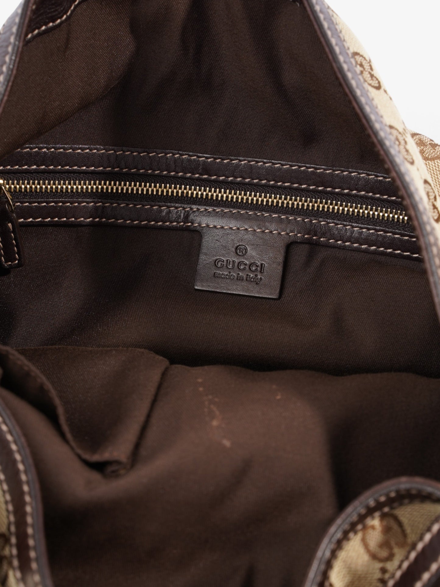 Gucci GG Hobo Beige And Ebony GG Supreme / Brown Canvas