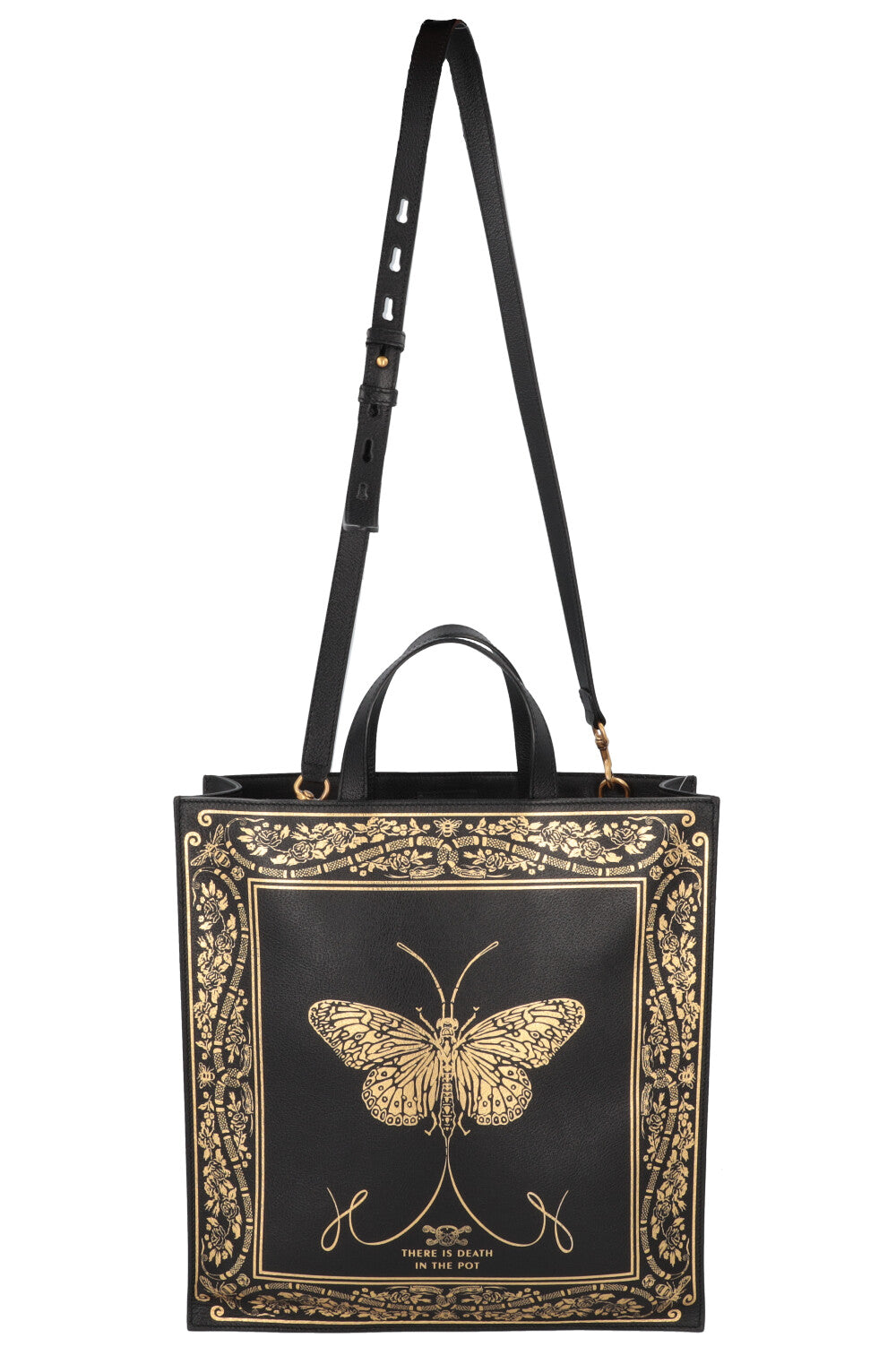 GUCCI Tote Butterfly Convertible Black
