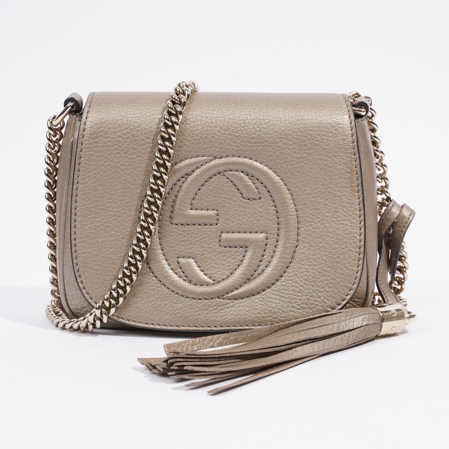 Gucci Soho Chain Bronze Grained Leather Small