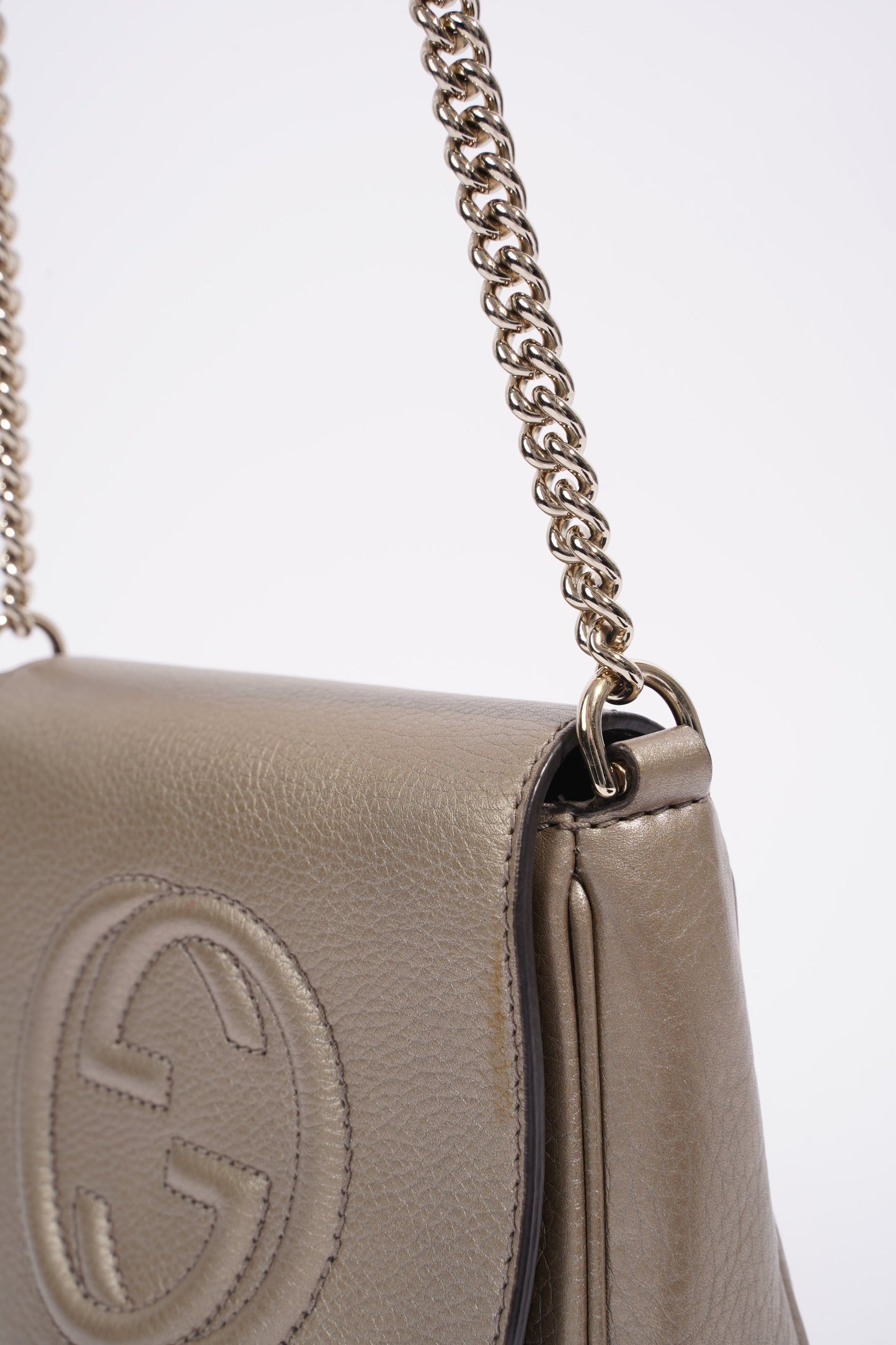 Gucci Soho Chain Bronze Grained Leather Small