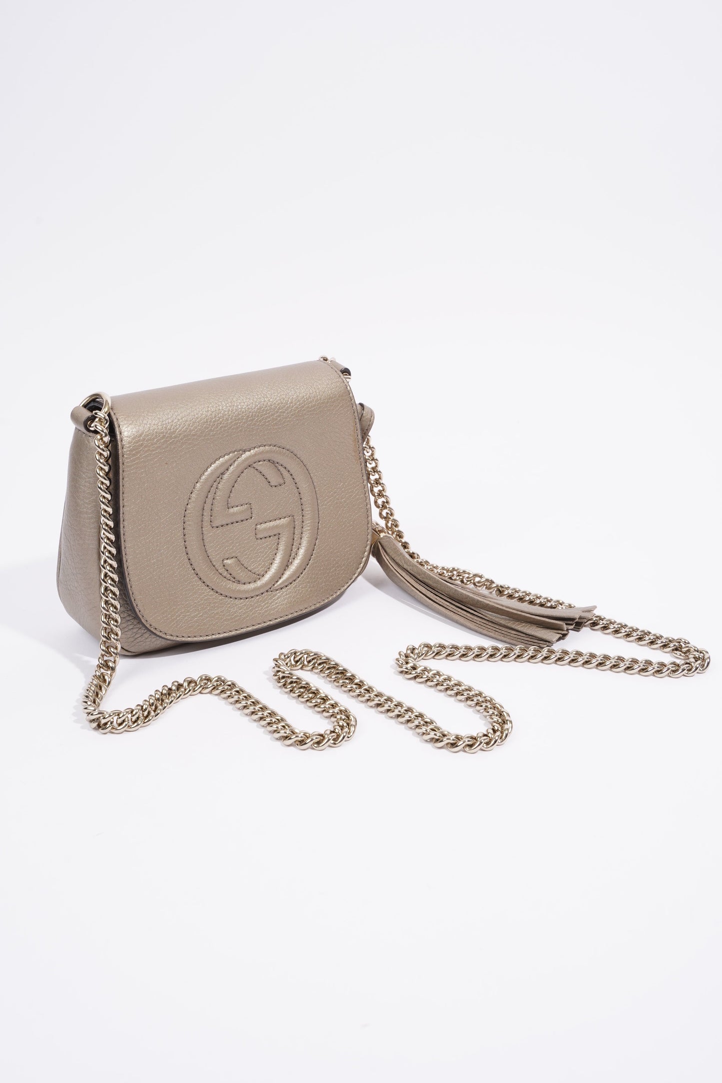 Gucci Soho Chain Bronze Grained Leather Small