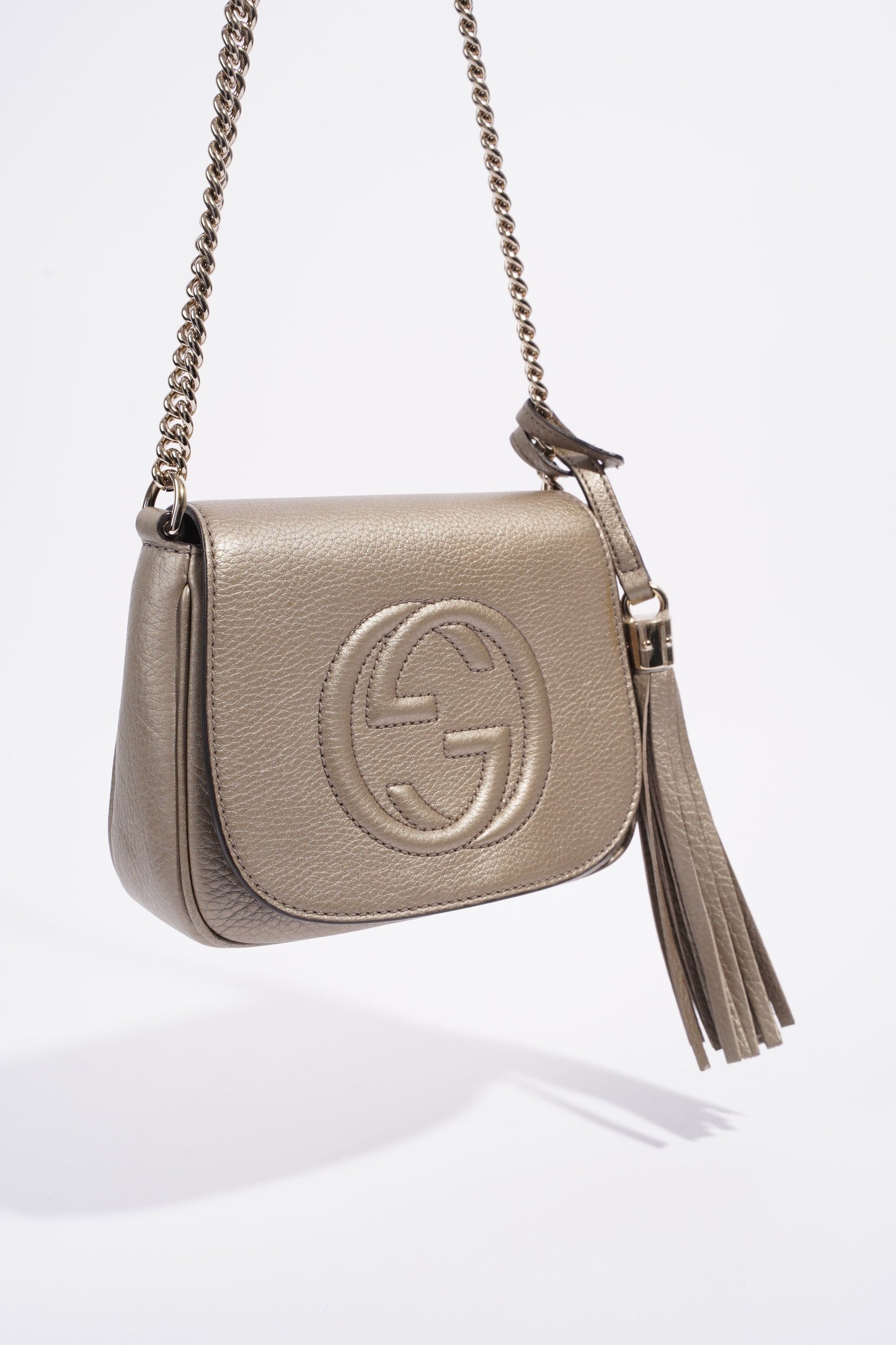 Gucci Soho Chain Bronze Grained Leather Small