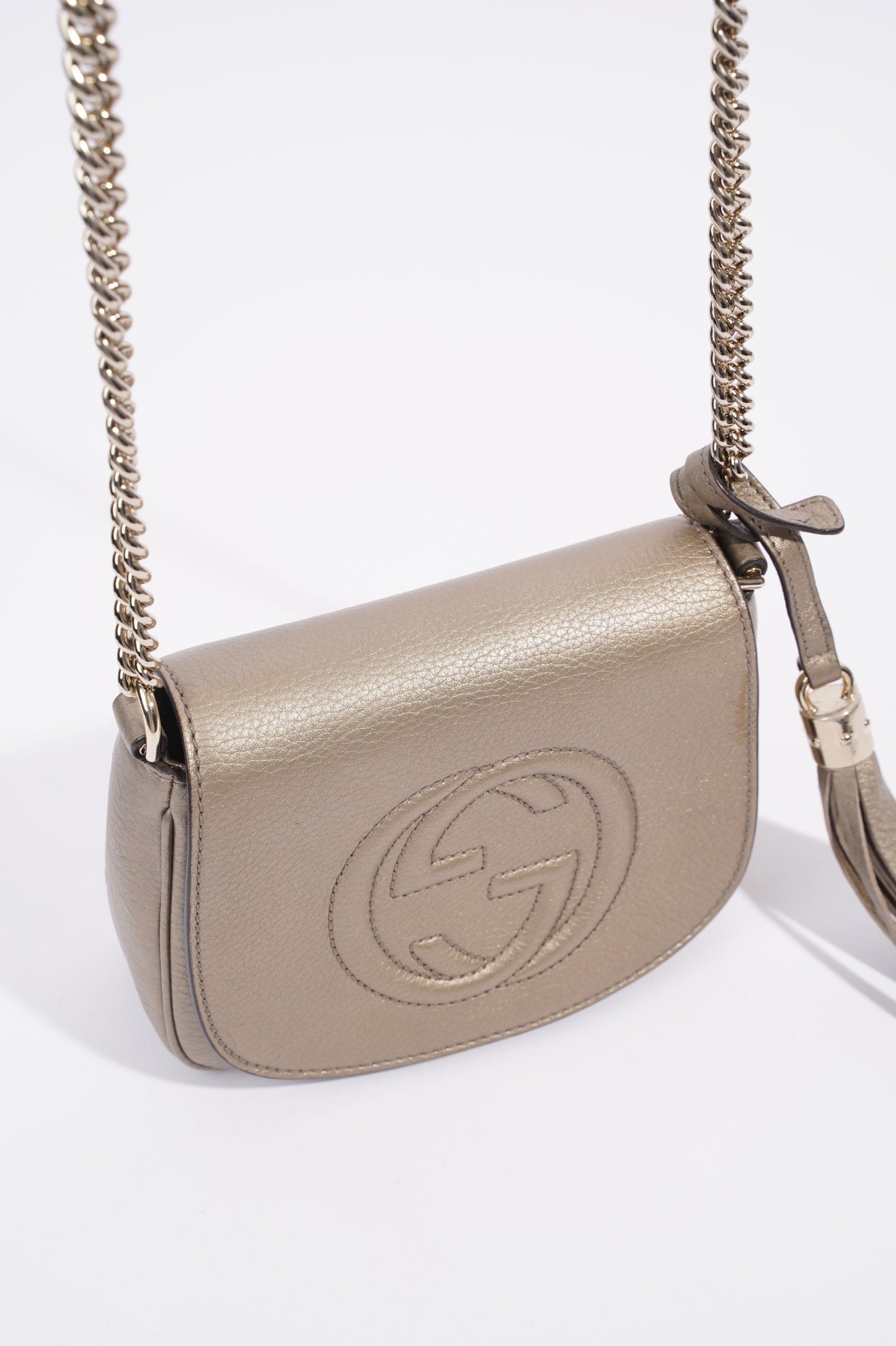 Gucci Soho Chain Bronze Grained Leather Small