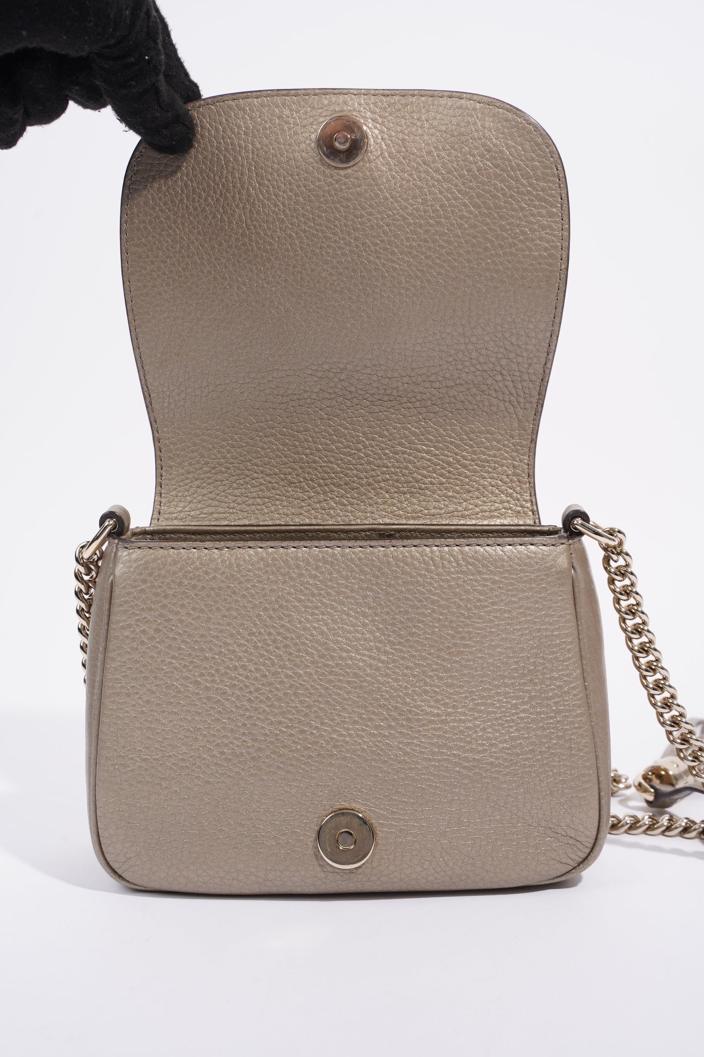 Gucci Soho Chain Bronze Grained Leather Small