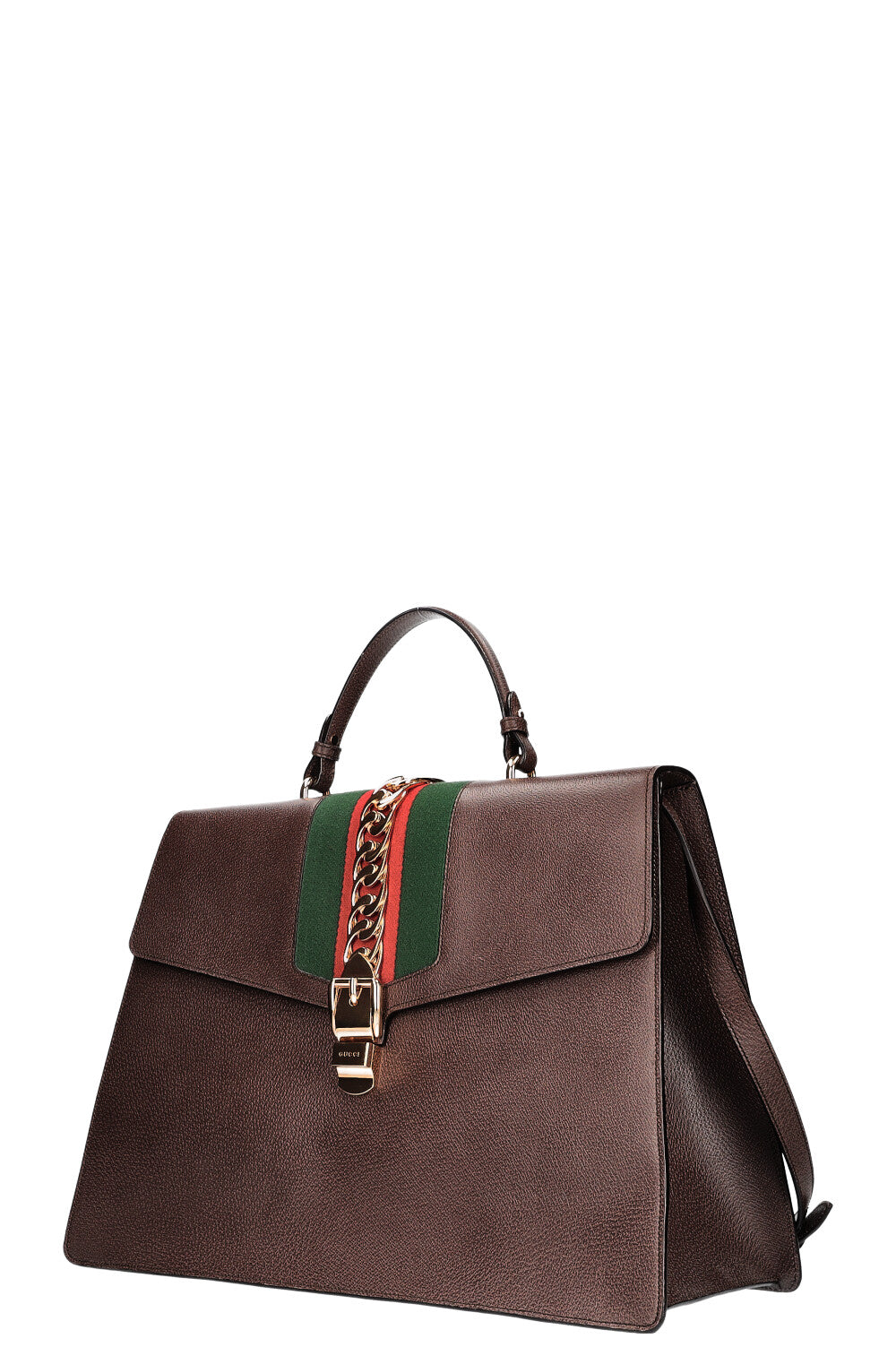GUCCI Sylvie Handle Bag XXL Brown
