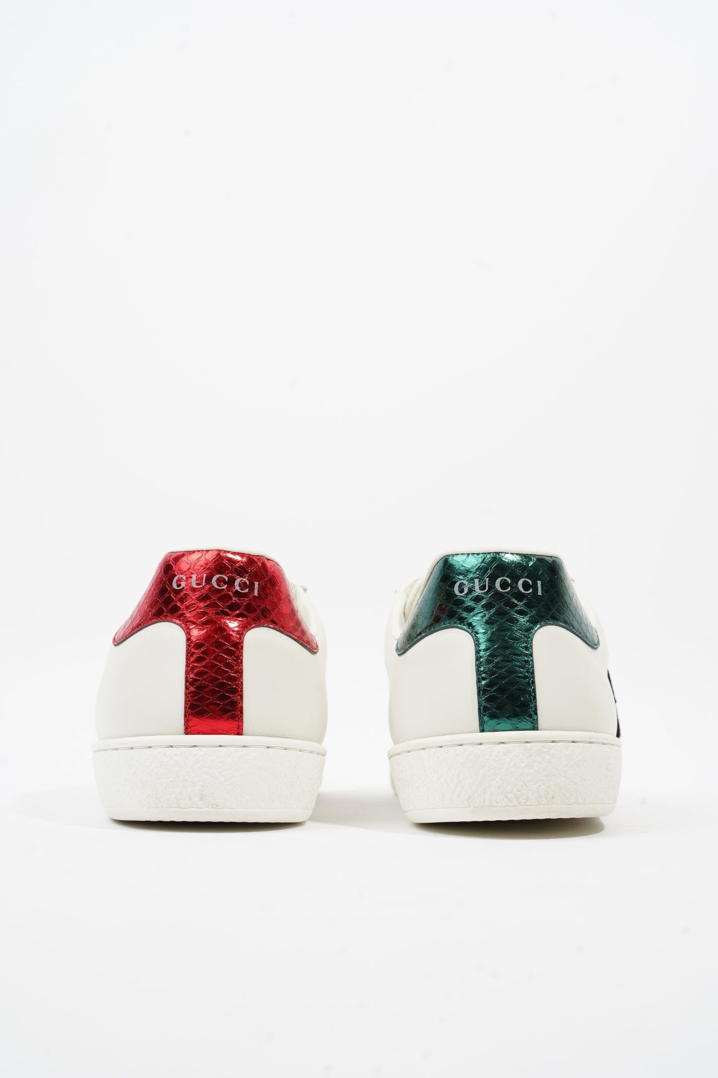 Gucci Ace Arg Snake White / Red / Green Leather EU 42.5 UK 8.5