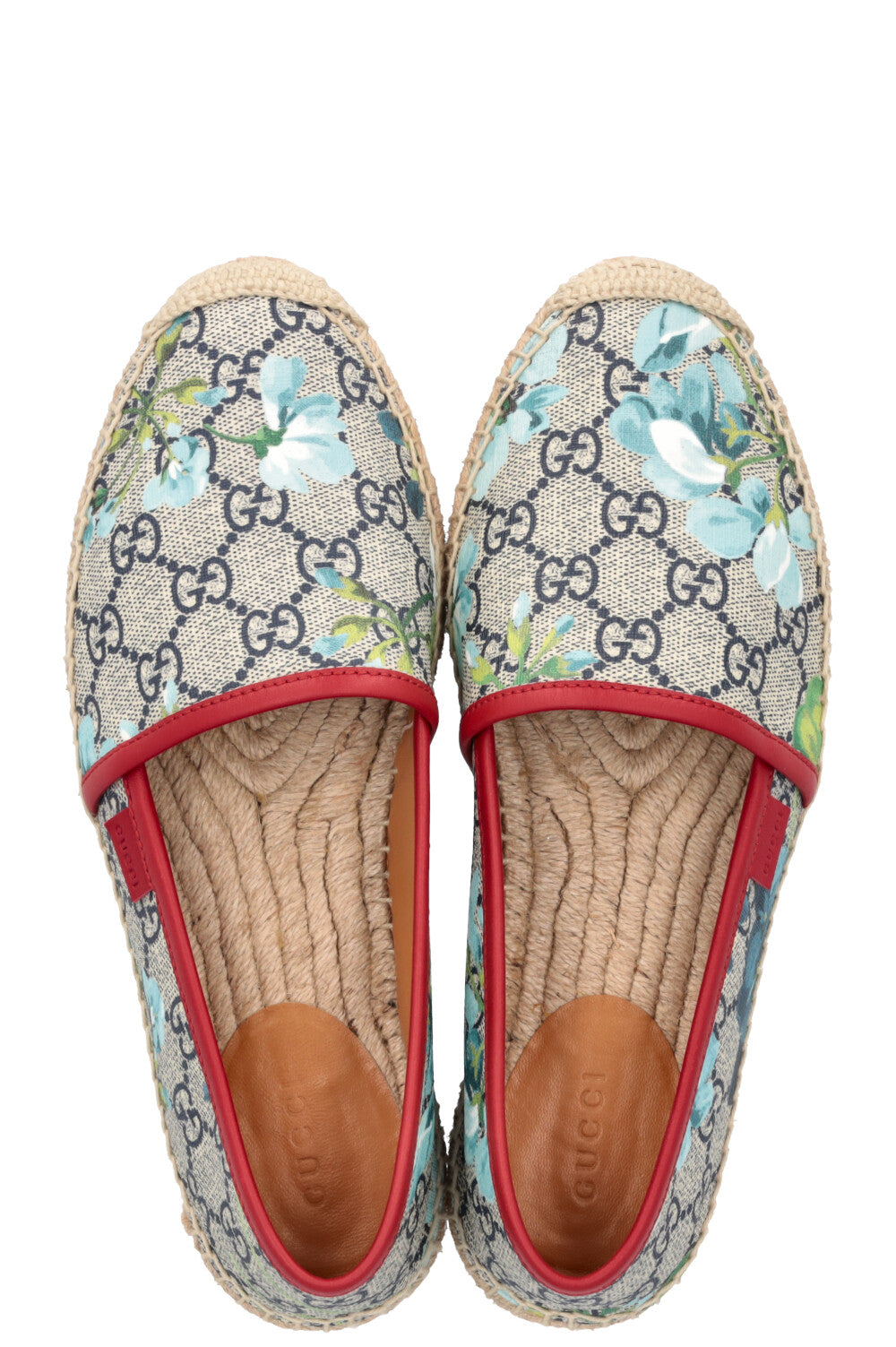 GUCCI GG Supreme Espadrilles Floral Blue Red