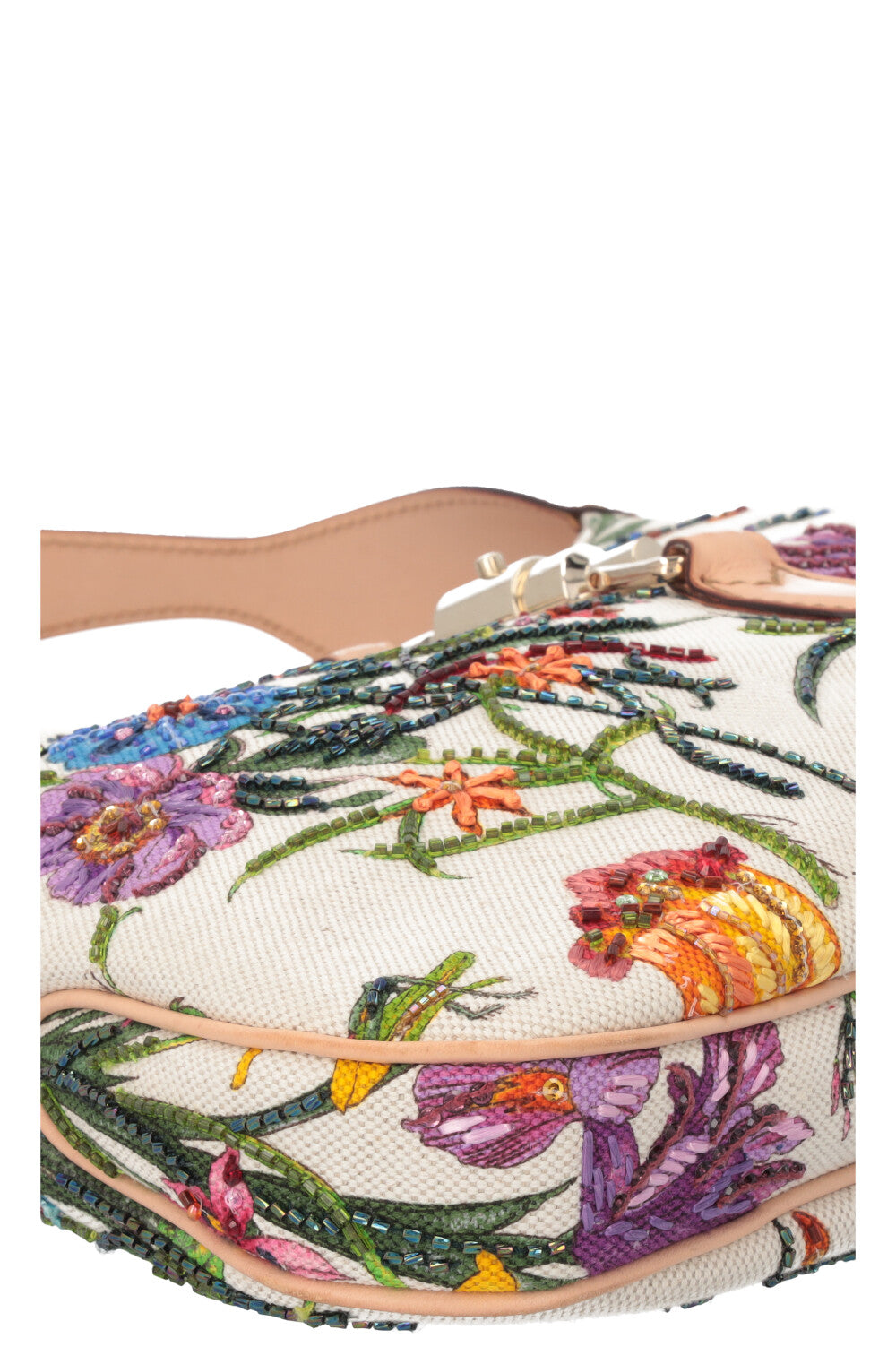 GUCCI Beaded Flora Jackie Canvas