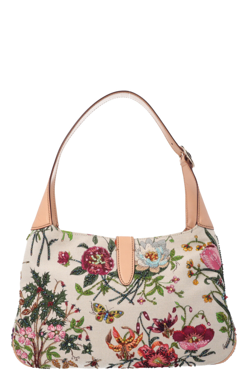 GUCCI Beaded Flora Jackie Canvas