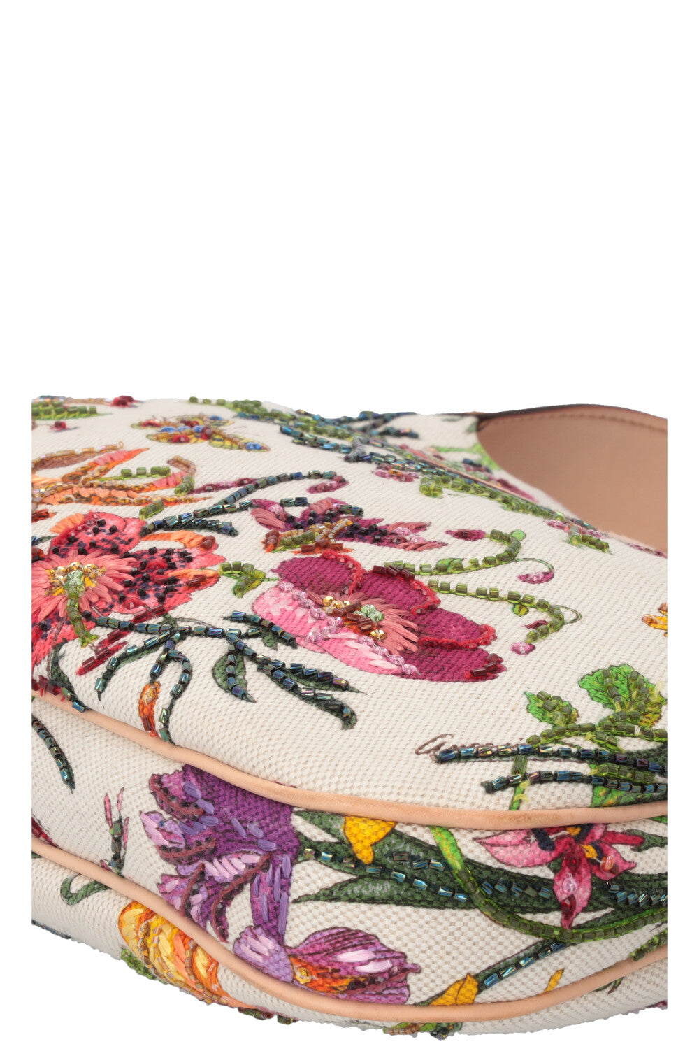 GUCCI Beaded Flora Jackie Canvas